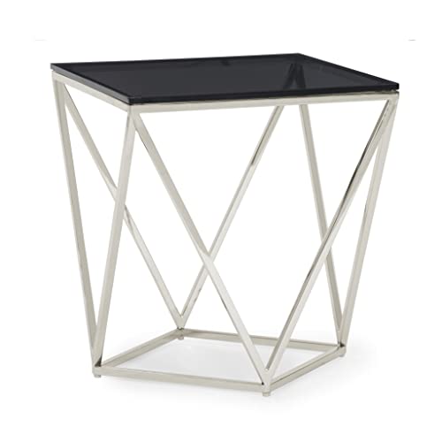 Aria - Smoked Glass/Polished Stainless Steel