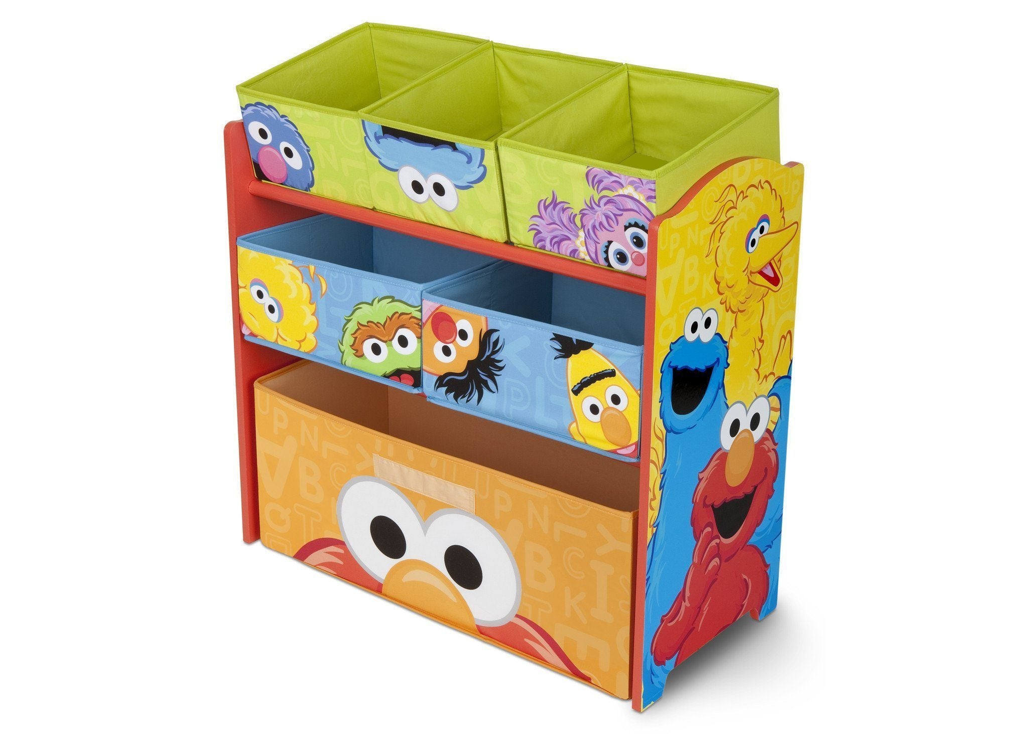 Sesame Street Kids Toy Storage Organizer - Multi Bin Toy Box for Playroom & Nursery Organization - Perfect for Toddler Toys, Books & Baby Essentials