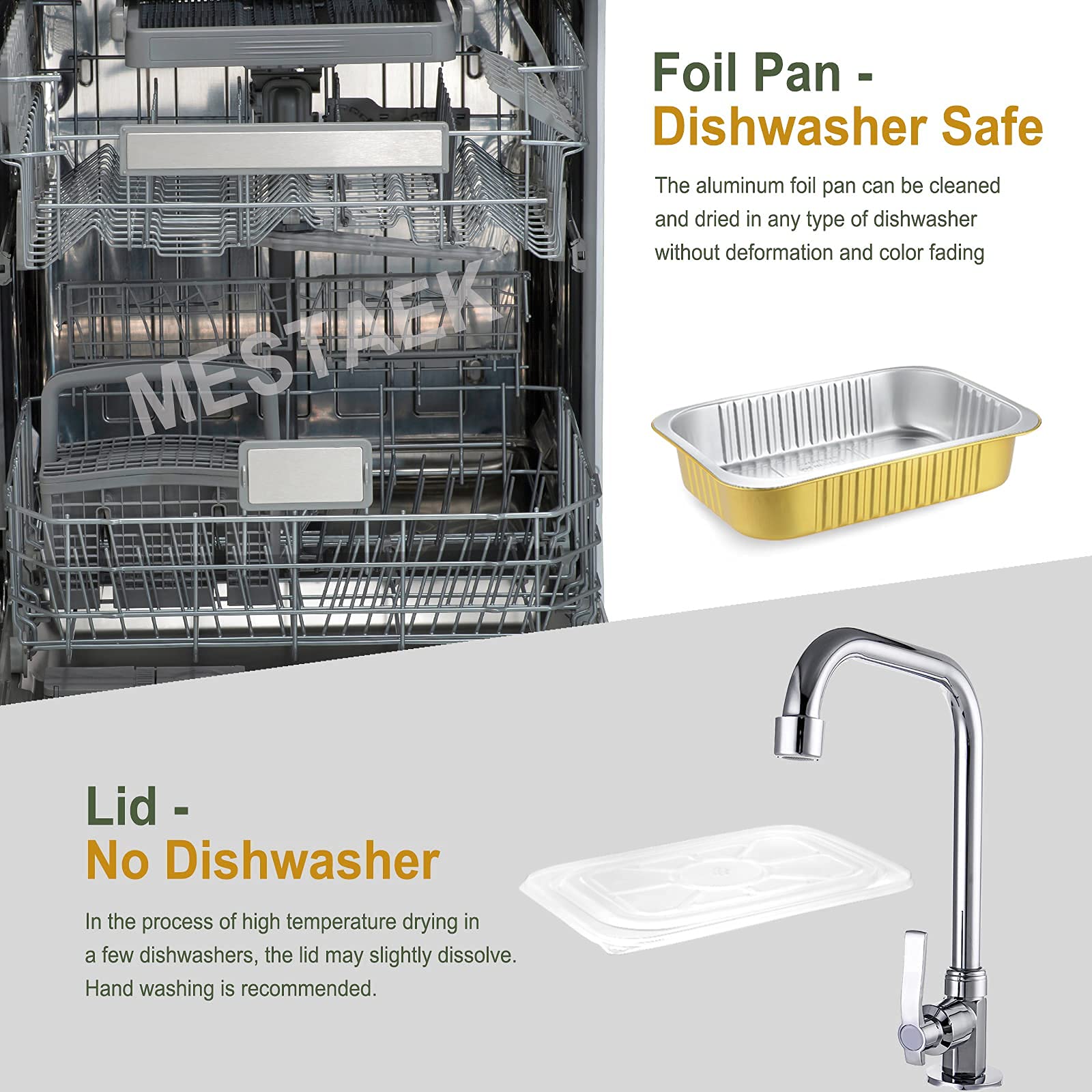 11x8 Inch Heavy Duty Aluminum Foil Pans with Lids - 5 Pack of 2X Thicker Reusable Baking Pans for Oven, Grill & Microwave - Freezer & Dishwasher Safe 74oz Tin Containers - Perfect for Meal Prep, BBQ Parties & Holiday Cooking