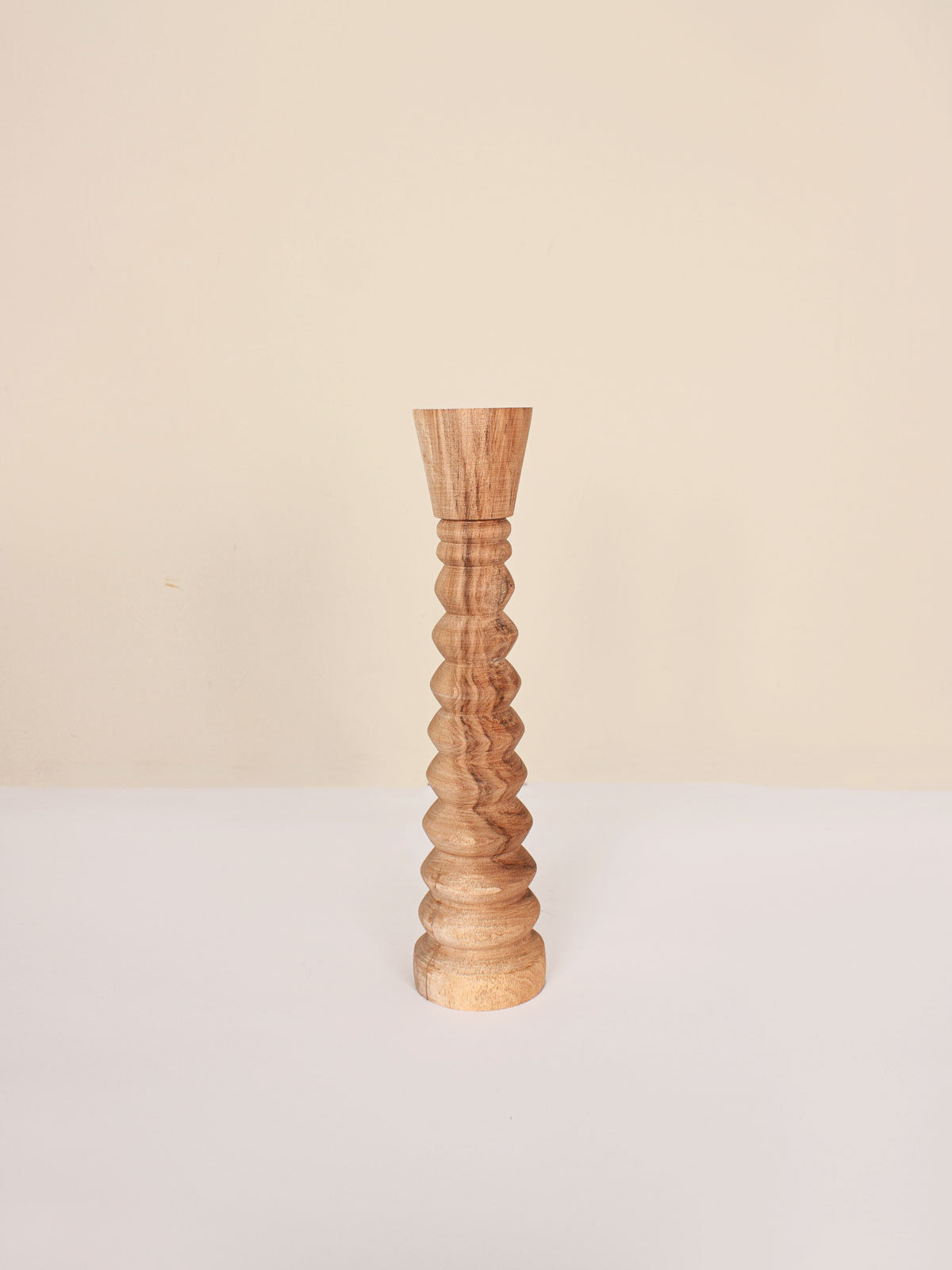 Handmade Walnut Wood Candle Holders with Natural Ripple Grain - Rustic Home Decor for Dining Table, Wedding Centerpiece, and Cozy Living Room Ambiance