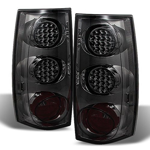 AKKON Smoked LED Tail Lights for 2007-2013 GMC Yukon XL & Chevy Suburban 1500/2500 - Brake Lamp Replacement Pair (Left+Right) - Durable, Waterproof & Easy Installation for Off-Road, Night Driving & Custom Styling
