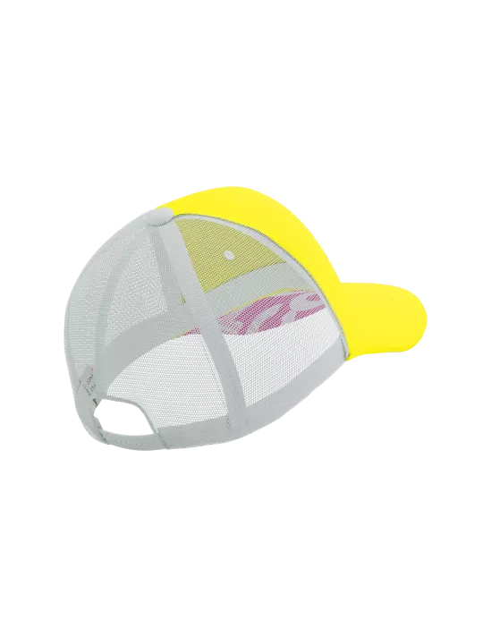 Compressport Unisex Trucker Cap - White, Safety Yellow & Neon Pink - Lightweight & Breathable Running Hat for Men & Women - Perfect for Outdoor Sports, Hiking & Cycling