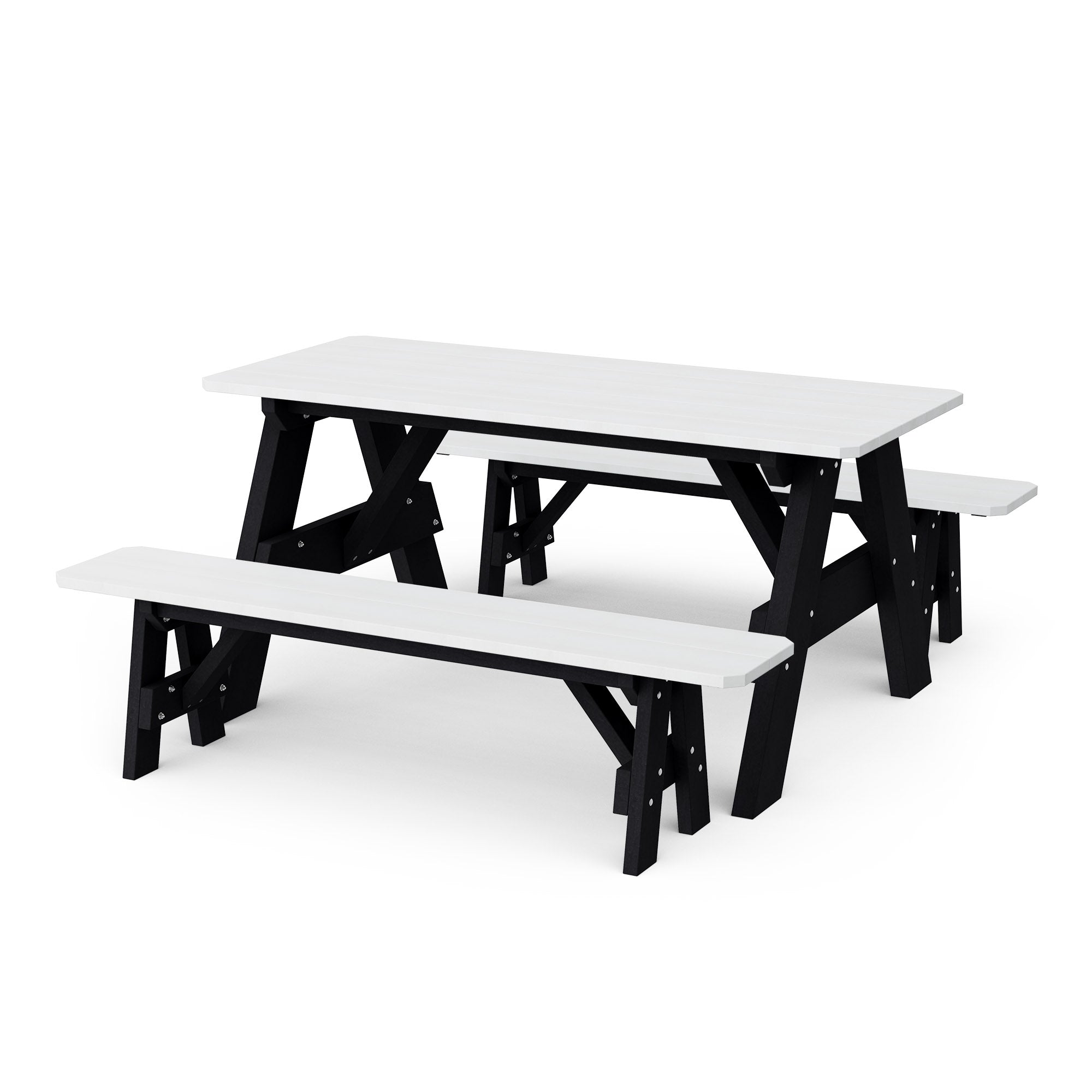 Heritage 72-Inch Outdoor Picnic Table with Detachable Benches - Perfect for Backyard BBQs, Camping & Family Gatherings