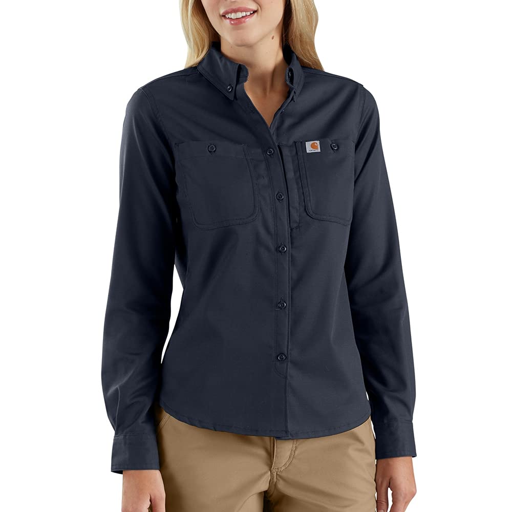 Carhartt Women's Rugged Professional Long Sleeve Work Shirt - Durable Cotton for Construction, Farming & Outdoor Jobs | Comfortable Fit for All-Day Wear