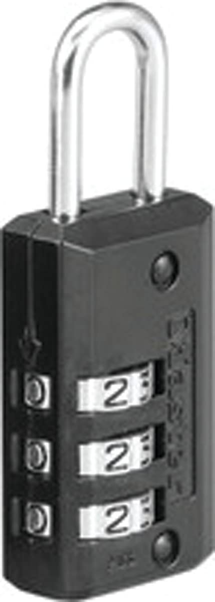 Master Lock 646T Black Combination Luggage Lock - Set Your Own 3 Digit Code, TSA Approved Travel Lock for Suitcases, Backpacks & Gym Bags (2-Pack) - Secure Your Belongings During Air Travel, Hotel Stays & Commuting