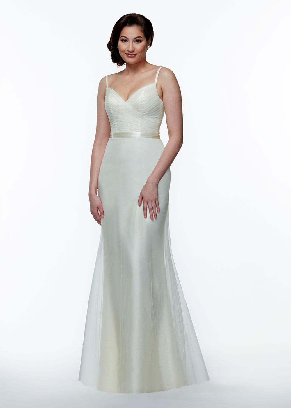 Elegant A-Line Tulle Bridesmaid Dress with Ruching Bodice - Perfect for Weddings, Formal Events & Special Occasions