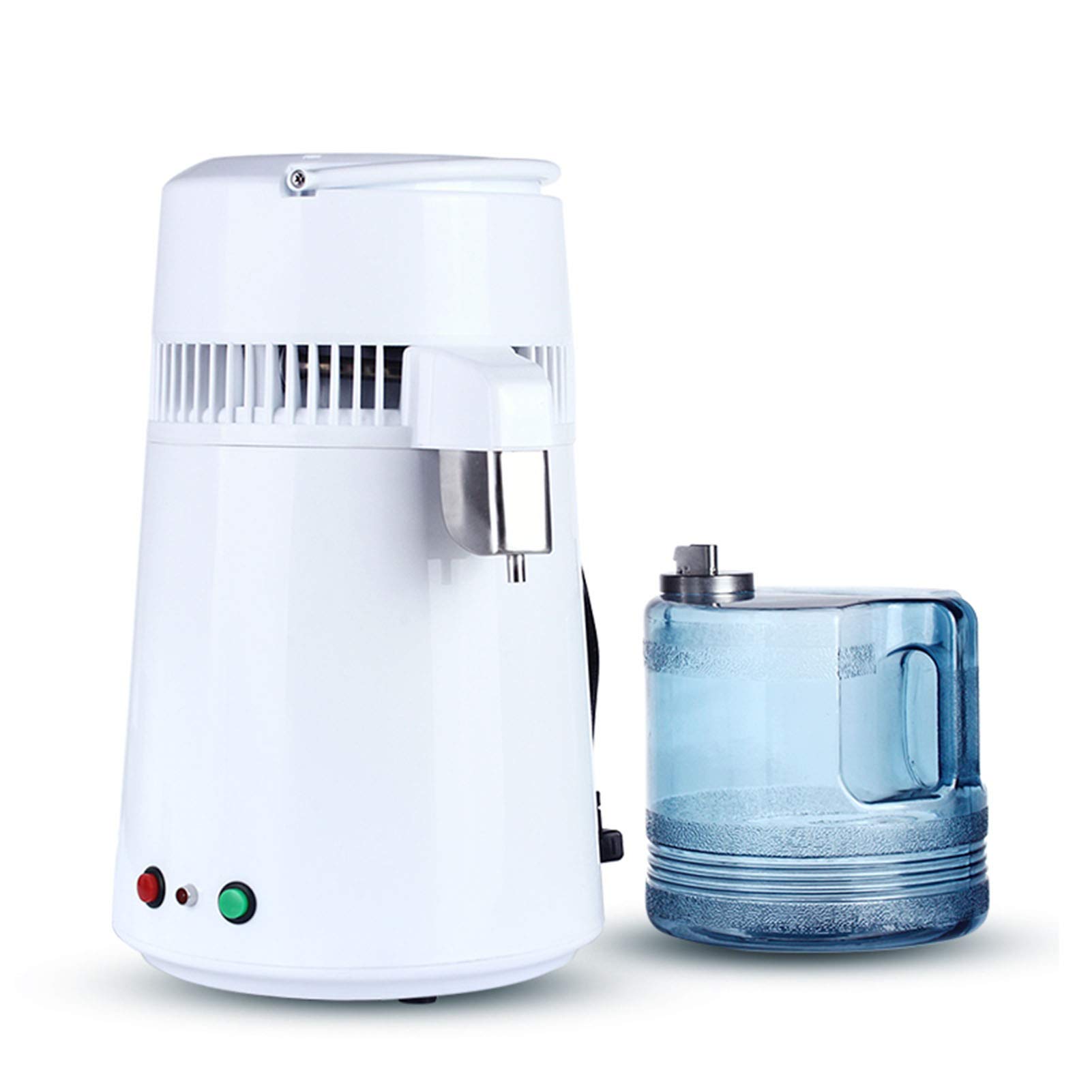 750W Stainless Steel Water Distiller Machine - 1.1 Gallon/4L Countertop Water Purification System with Collection Bottle | Home & Office Use | Perfect for Drinking, Cooking, Baby Formula & Essential Oil Distilling (220V)