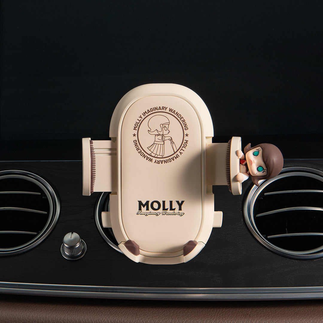 POP MART Molly Imaginary Wandering Series Car Phone Holder - Cute Car Accessory for iPhone & Android - Perfect for Road Trips & Commuting