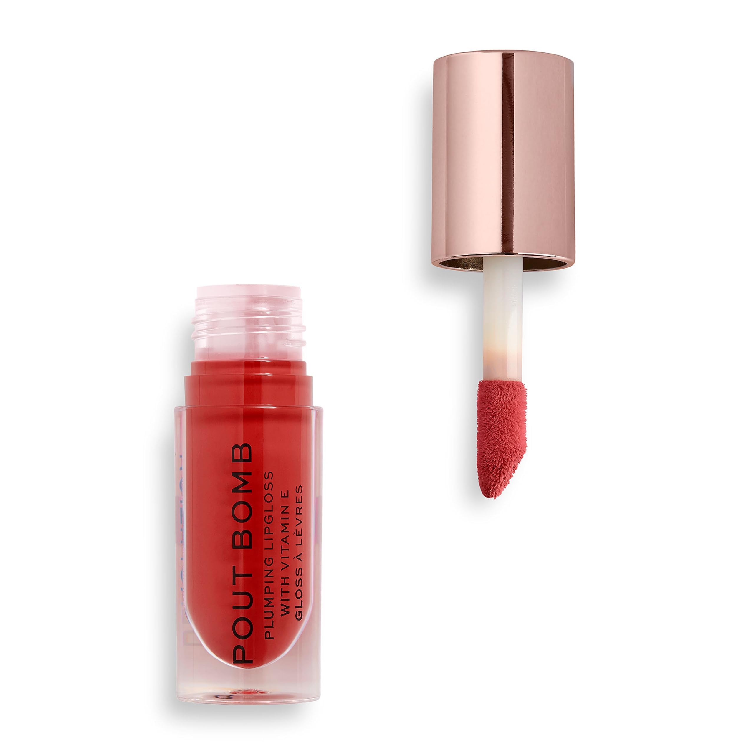 Makeup Revolution Juicy Red Lip Gloss - Hydrating, Shiny & Long-Lasting Lipgloss for Women | Perfect for Daily Wear, Parties & Special Occasions