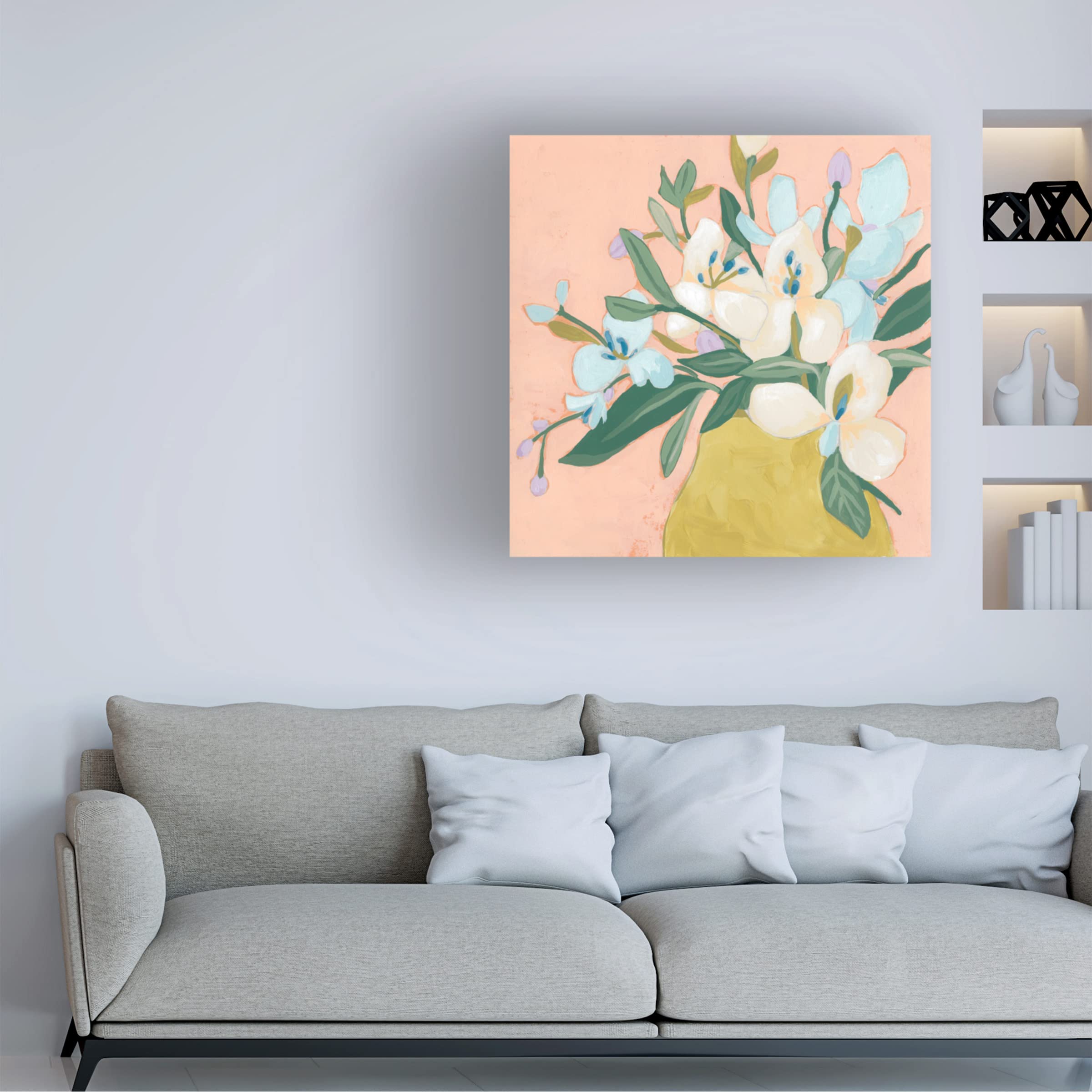 Floral Allure II Canvas Wall Art Print by June Erica Vess - Botanical Flower Painting for Living Room, Bedroom & Office Decor