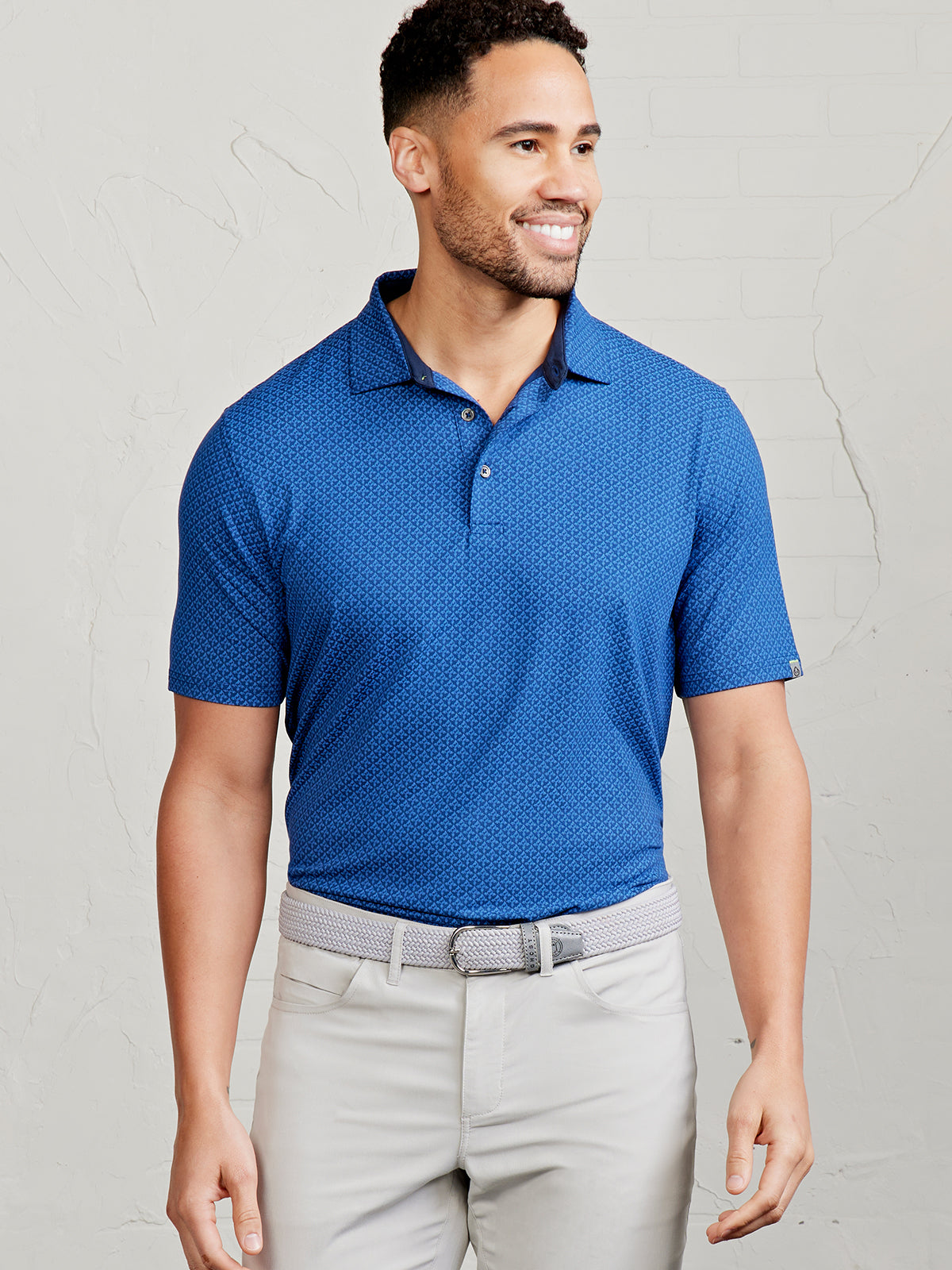 Cloud Polo Shirt with Fleur de Lis Design - Comfortable & Stylish Men's Casual Wear for Office, Golf & Outdoor Activities
