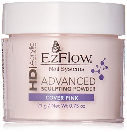 EZ Flow High Definition Powder False Nails - Cover Pink, 0.75 oz | Natural-Looking Press-On Nails for Salon-Quality Manicures at Home, Perfect for Weddings, Parties & Special Occasions
