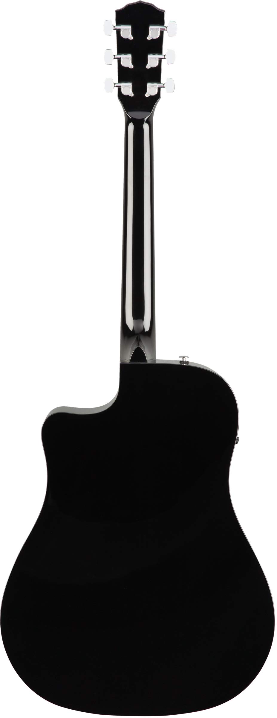 Fender CD-60SCE Solid Top Dreadnought Acoustic-Electric Guitar Bundle - Black with Hard Case, Tuner, Strap & Accessories | Perfect for Beginners, Live Performances & Home Practice