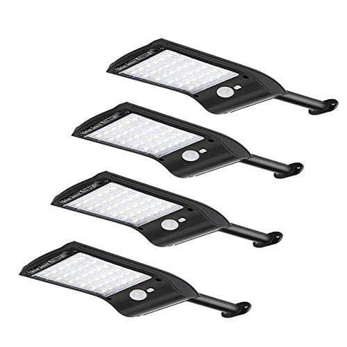 36 LED Solar Lights Outdoor - Super Bright 280LM Motion Sensor Security Lights, Waterproof Wireless Wall Lights for Garden, Patio, Pathway & Yard (4 Pack, Adjustable Color) - Perfect for Home Security & Landscape Lighting