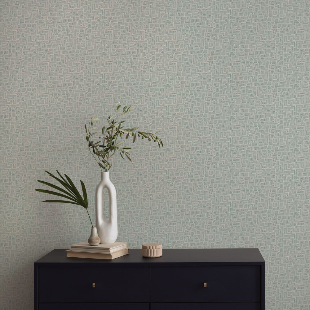 Glyph Geo Unpasted Wallpaper - Modern Peel and Stick Wallpaper for Home Decor, Bedroom, Living Room, and Office - Easy DIY Installation