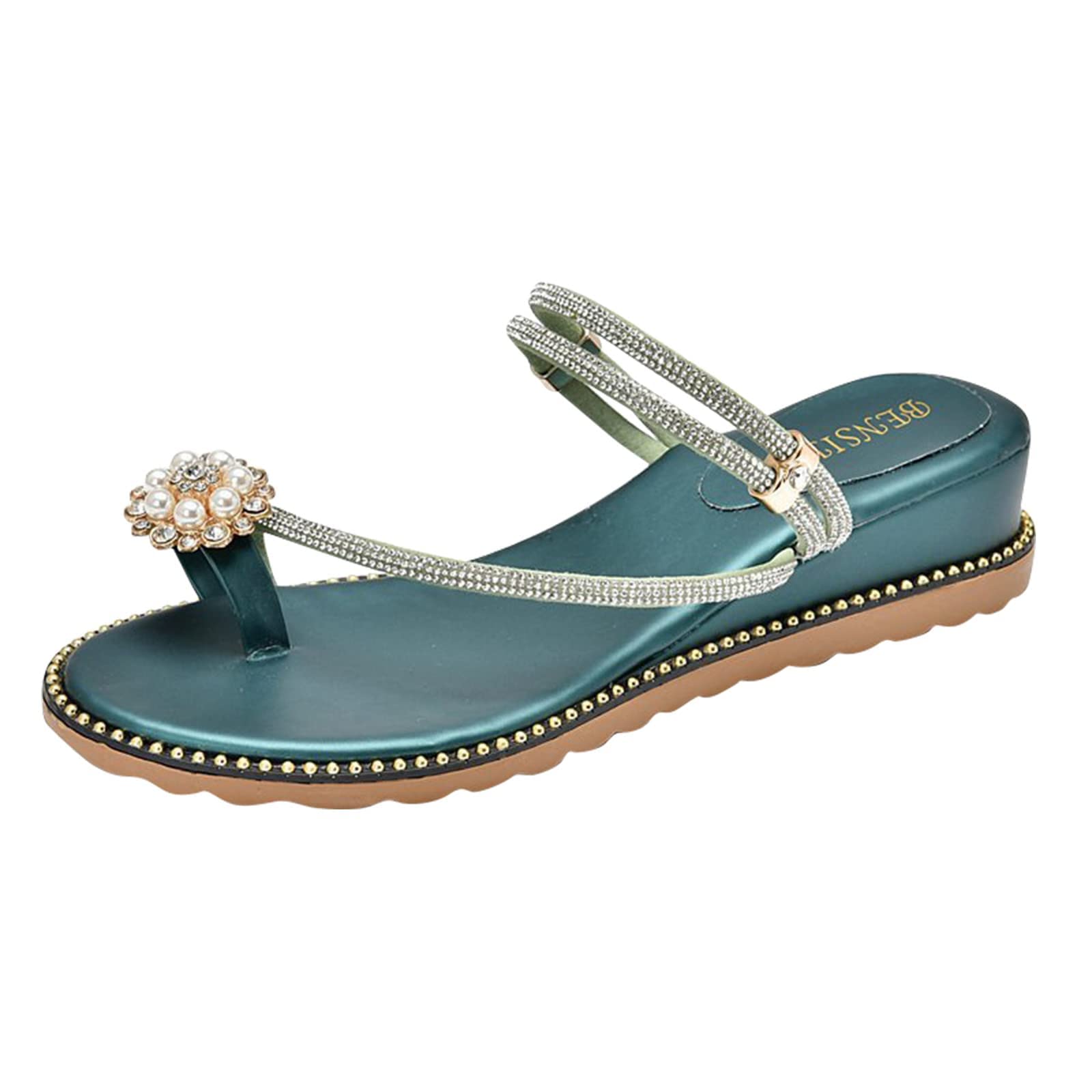 BORAMAX Women's Handmade Greek Style Flip Flop Sandals with Toe Ring - Comfortable Beach Sandals for Summer, Vacation & Casual Wear
