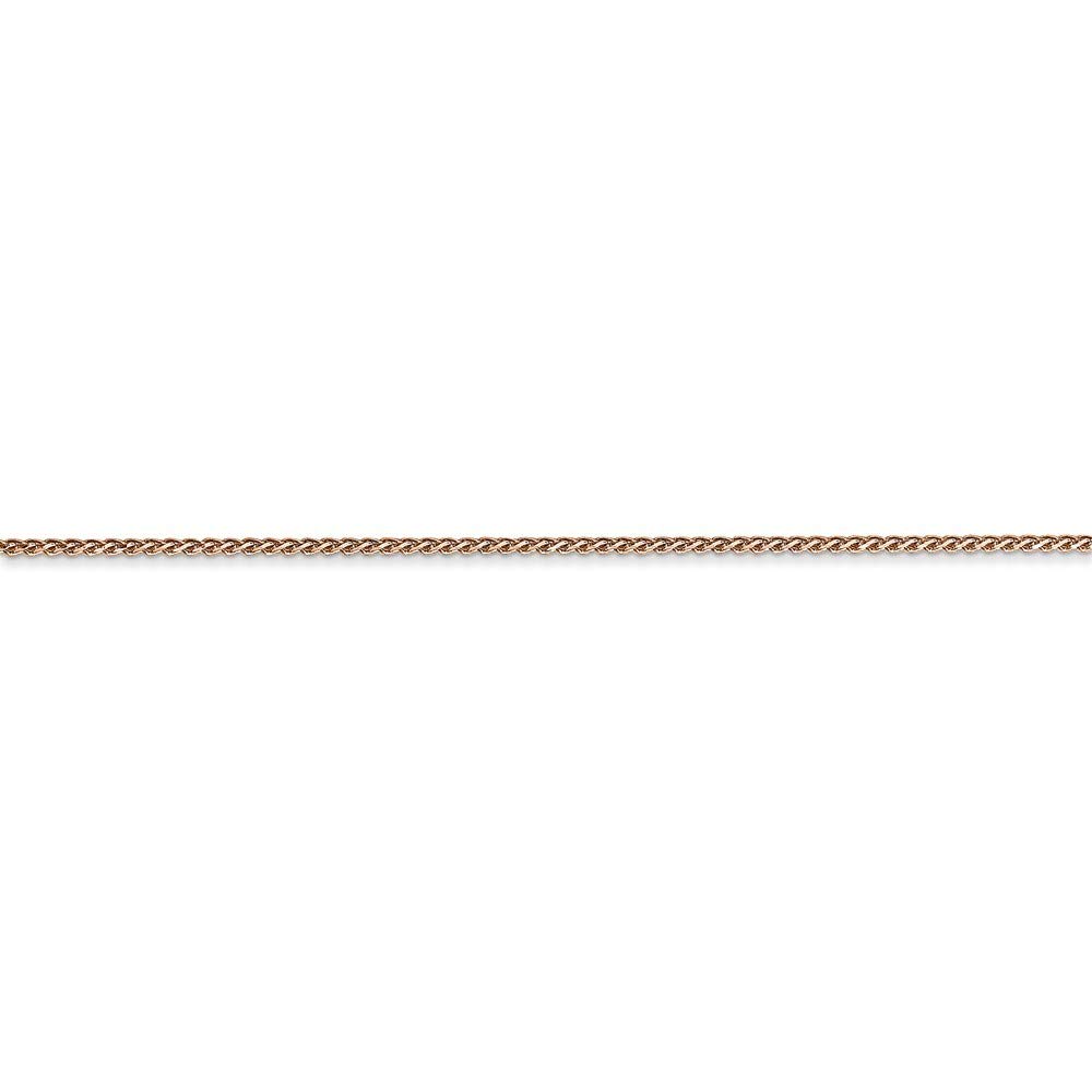 Roy Rose Jewelry 14K Yellow Gold & Rose Gold 1mm Diamond-Cut Spiga Chain Necklace - 20 Inch Length - Perfect for Valentine's Day Gifts, Anniversary Presents & Everyday Elegance