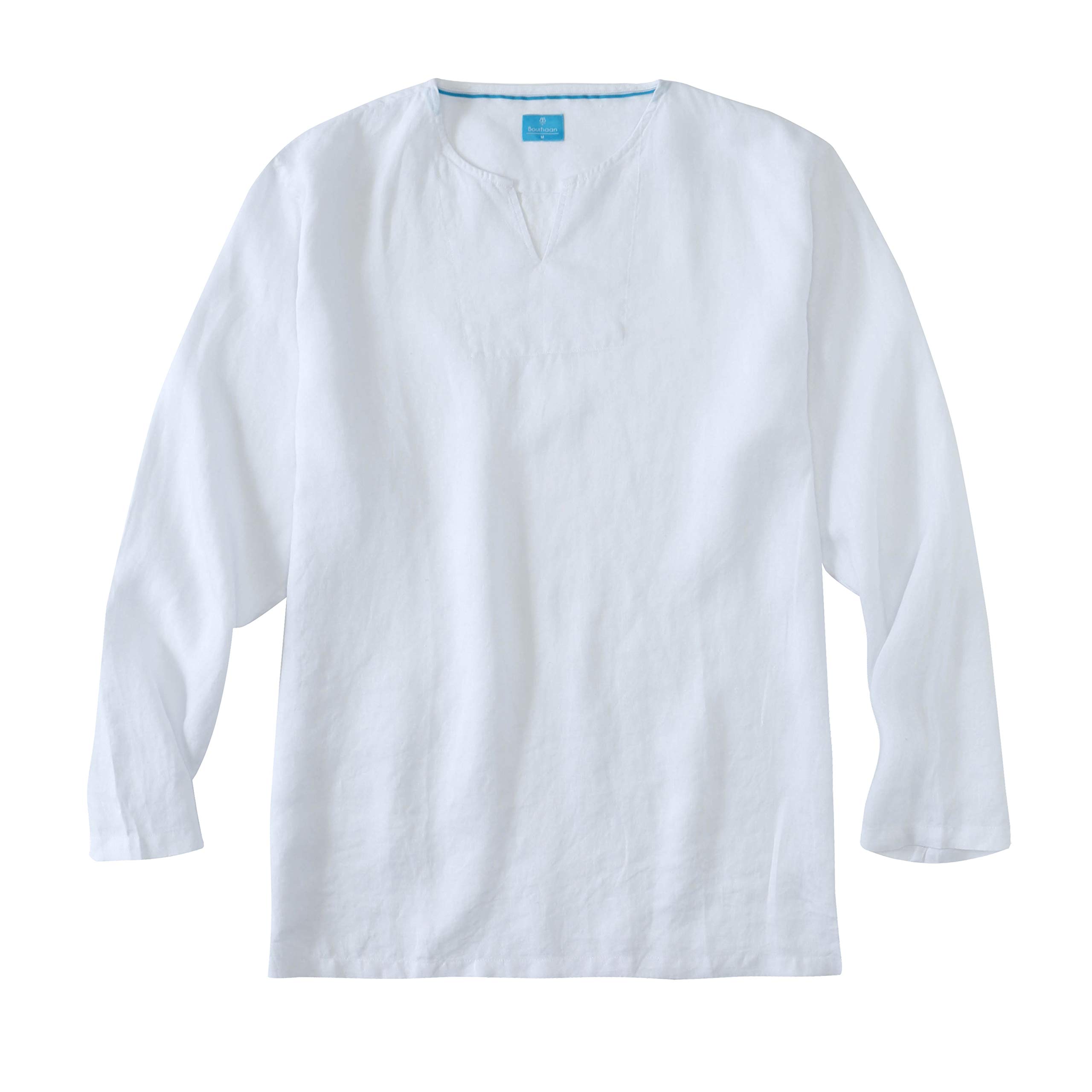 100% Linen V-Neck Pullover Shirt for Men | Breathable & Comfortable Summer Top | Casual Wear, Beach Outfits & Vacation Essentials