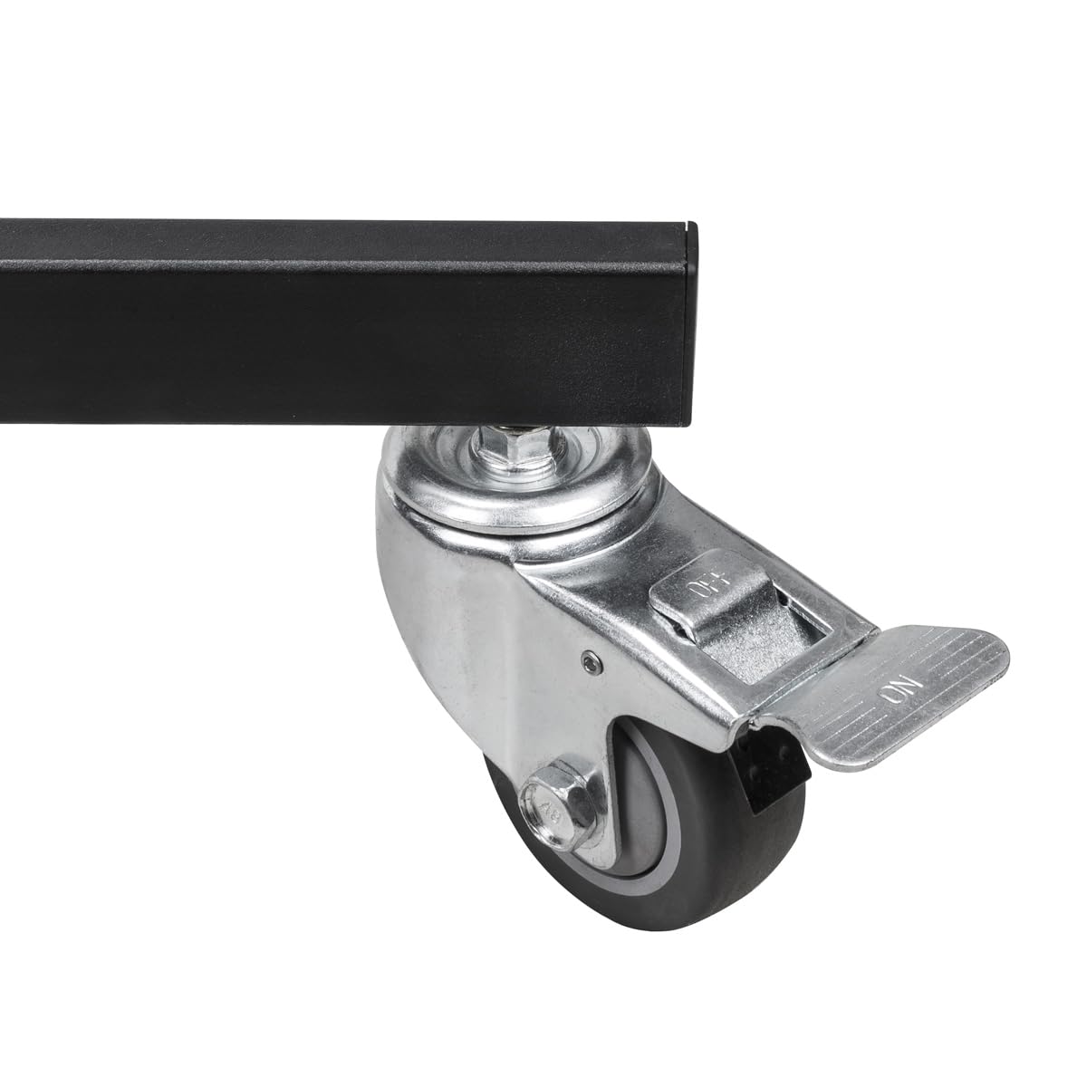 Flashpoint Folding Wheeled Base Stand - Black/Chrome-Plated 11 Foot Heavy Duty Light Stand for Photography & Video Studio Equipment - Perfect for Studio Lights, Backdrops & Portable Shooting