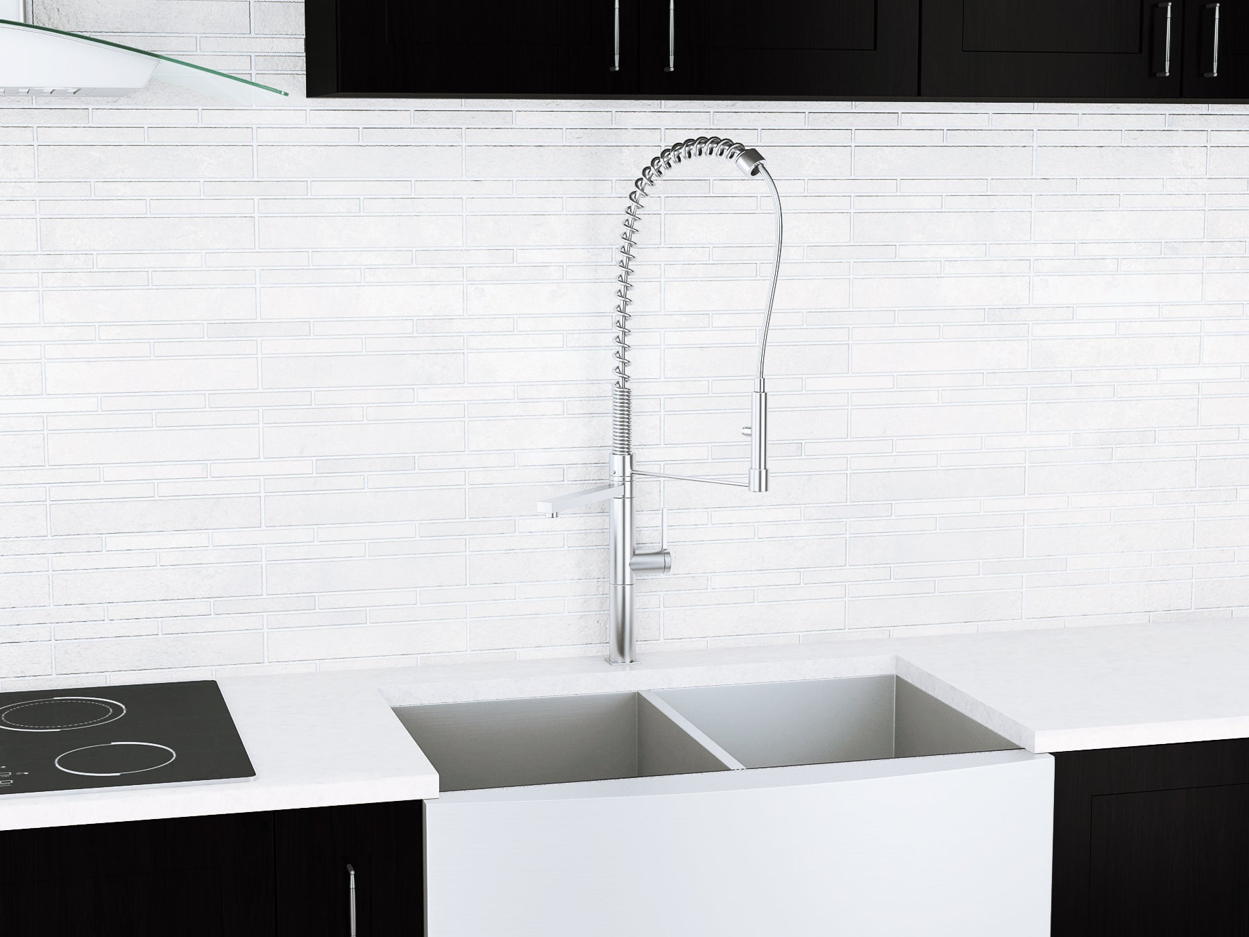 Stainless Steel Pull Down Single Handle Kitchen Faucet - Modern Touchless Design for Easy Cooking & Dishwashing | Perfect for Home & Restaurant Use