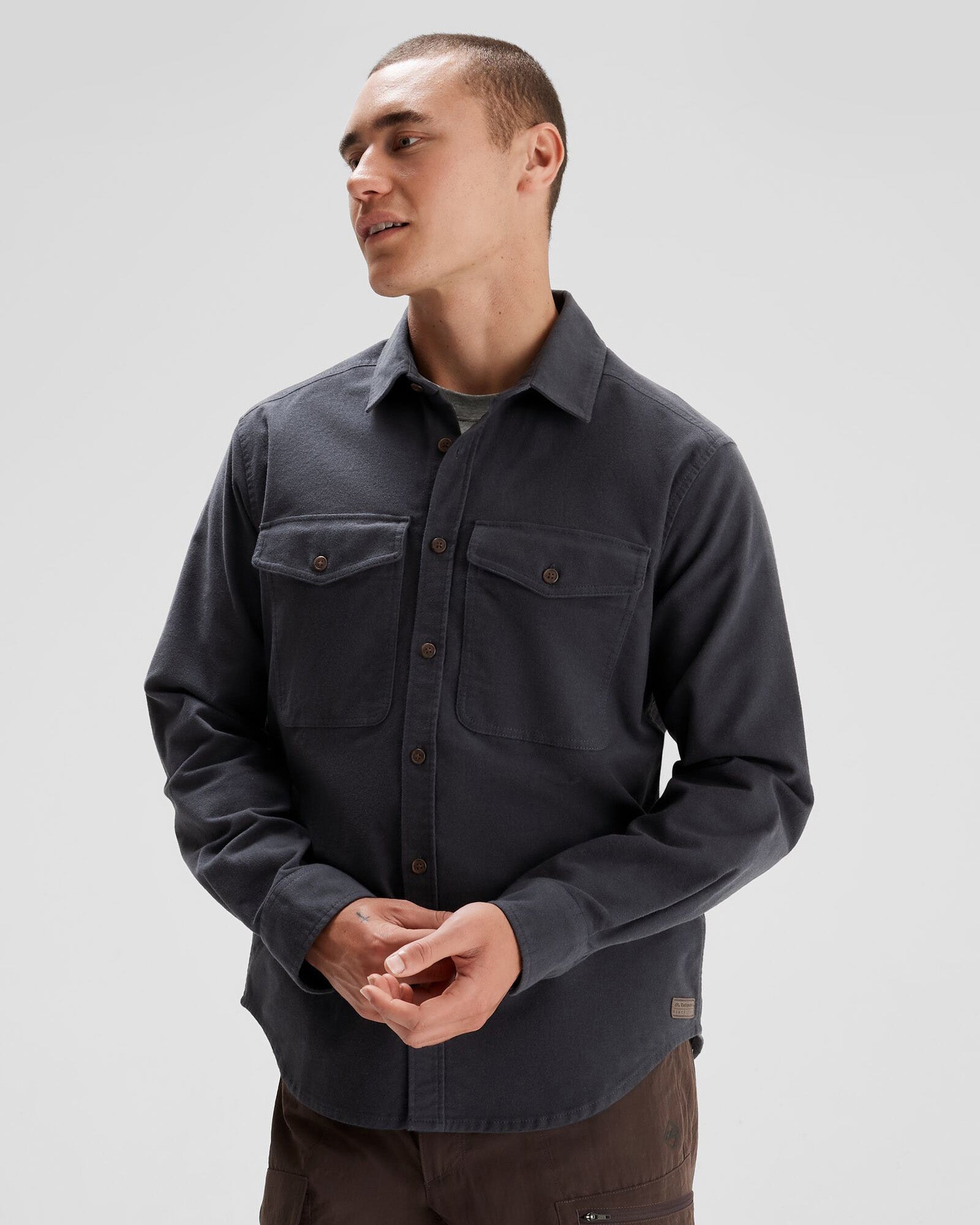 Men's Huntly Moleskin Long Sleeve Shirt - Comfortable Casual Button Down for Outdoor Activities & Night Wear