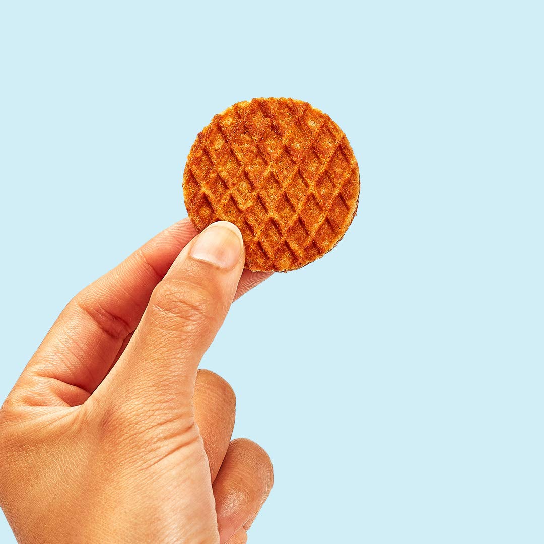 Rip Van Wafels Dutch Caramel & Vanilla Mini Stroopwafels - Low Carb Keto Snacks (3g Net Carbs) - Non GMO, Gluten Free - 35 Calorie Healthy Snacks for Office, Travel & On-The-Go - 128 Count Pack