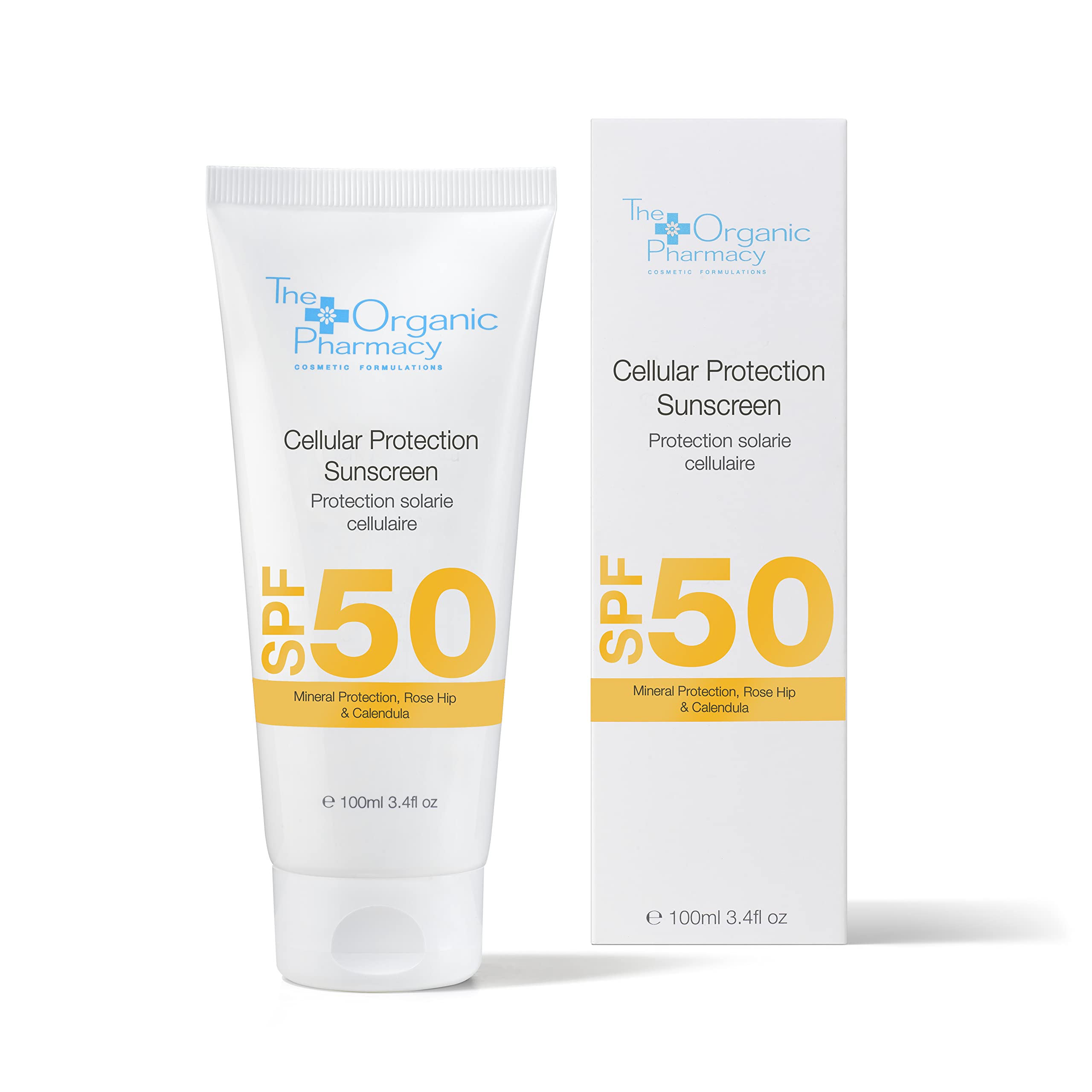 Organic Pharmacy SPF 50 Mineral Sunscreen for Face & Body - UVA/UVB Protection with Natural Antioxidants - Lightweight, Non-Greasy Formula - 3.4 oz - Perfect for Beach, Swimming & Outdoor Activities