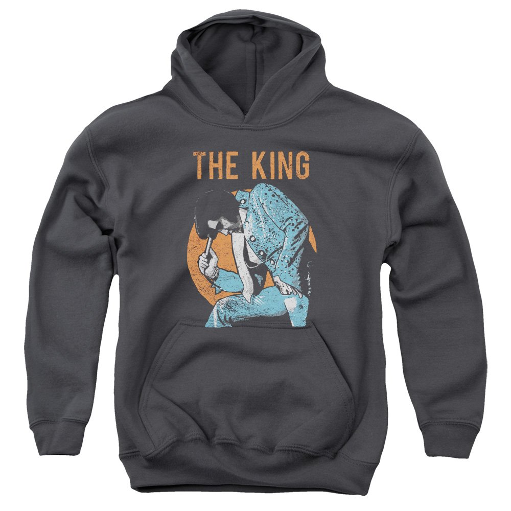 Elvis Presley Vintage Mic in Hand Youth Hoodie Sweatshirt - Rock & Roll Music Fan Apparel for Concerts & Casual Wear