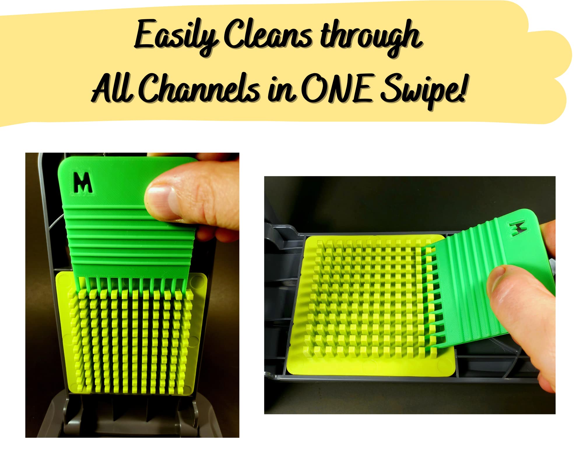 Mueller Vegetable Chopper Cleaning Tool 2-Pack - 3D Printed Rake & Scraper for Easy Food Processor Cleaning | Perfect for Kitchen, Meal Prep & Dishwashing