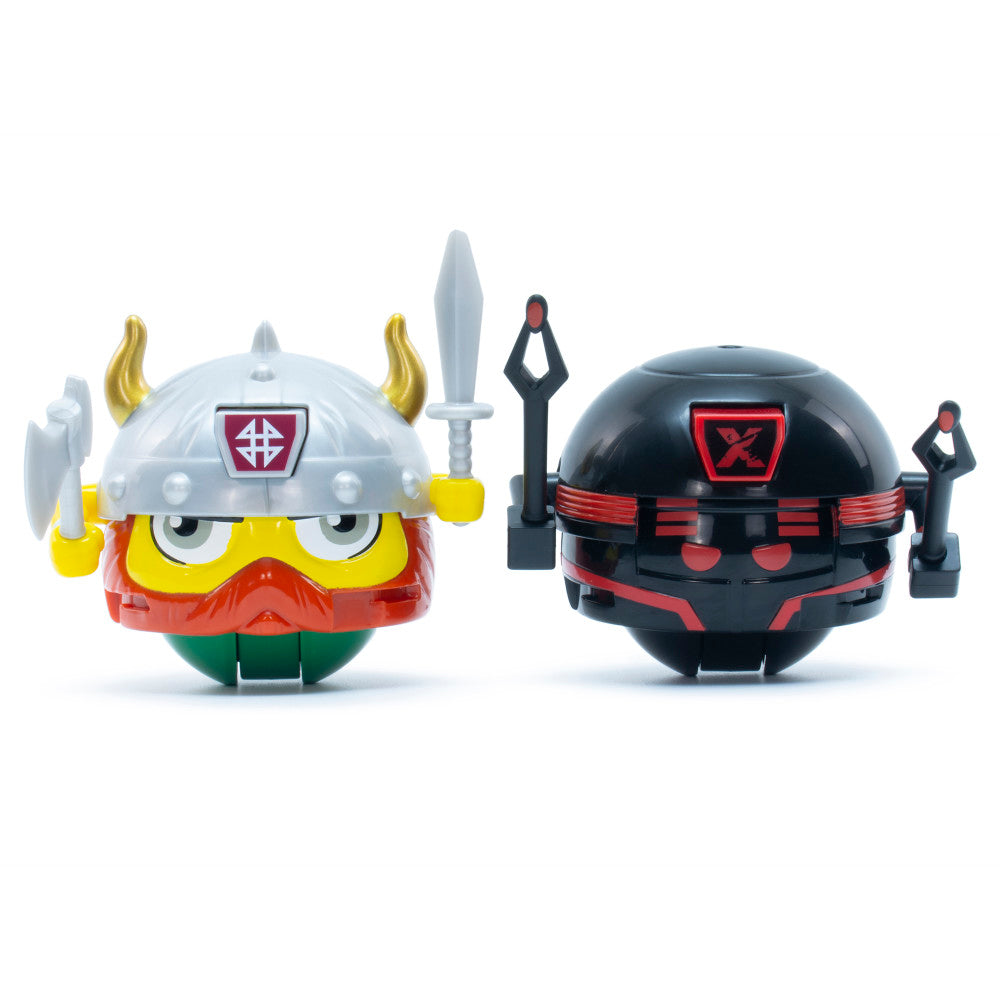 Battle Ballz: Duel Pack - Ice Berg vs Evil Robot Action Figures | Epic Warrior Showdown Collectible Toys | Perfect for Kids Playtime & Collector Displays