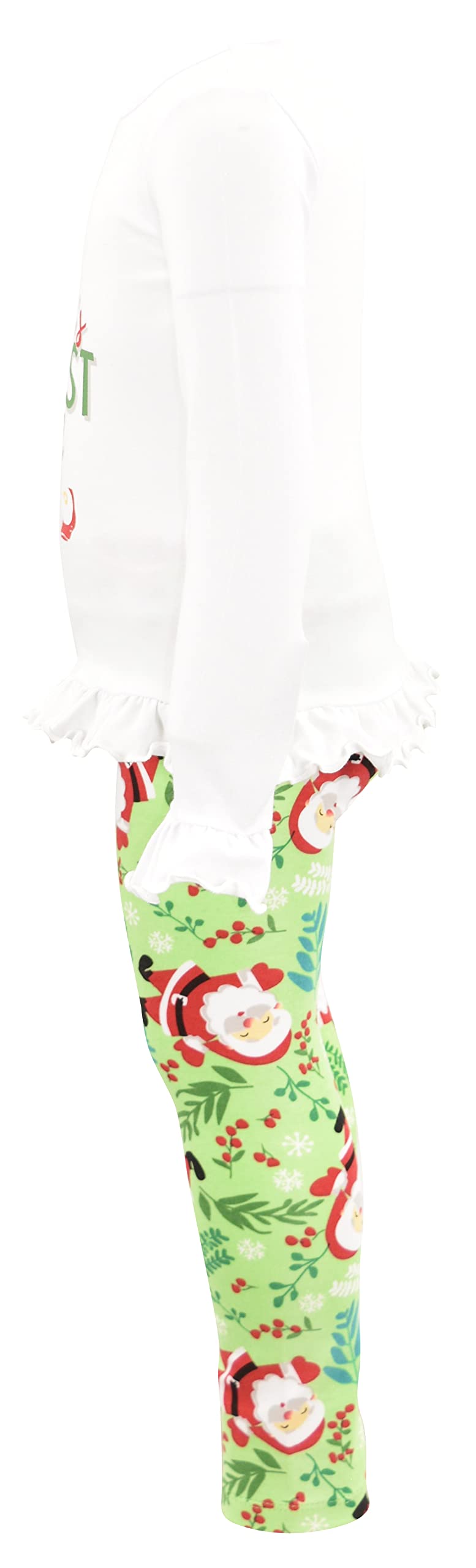 Unique 2-Piece Baby Girl Outfit - Ruffle Leggings & Long Sleeve Shirt Set for Toddlers | Playtime & Photo Shoots