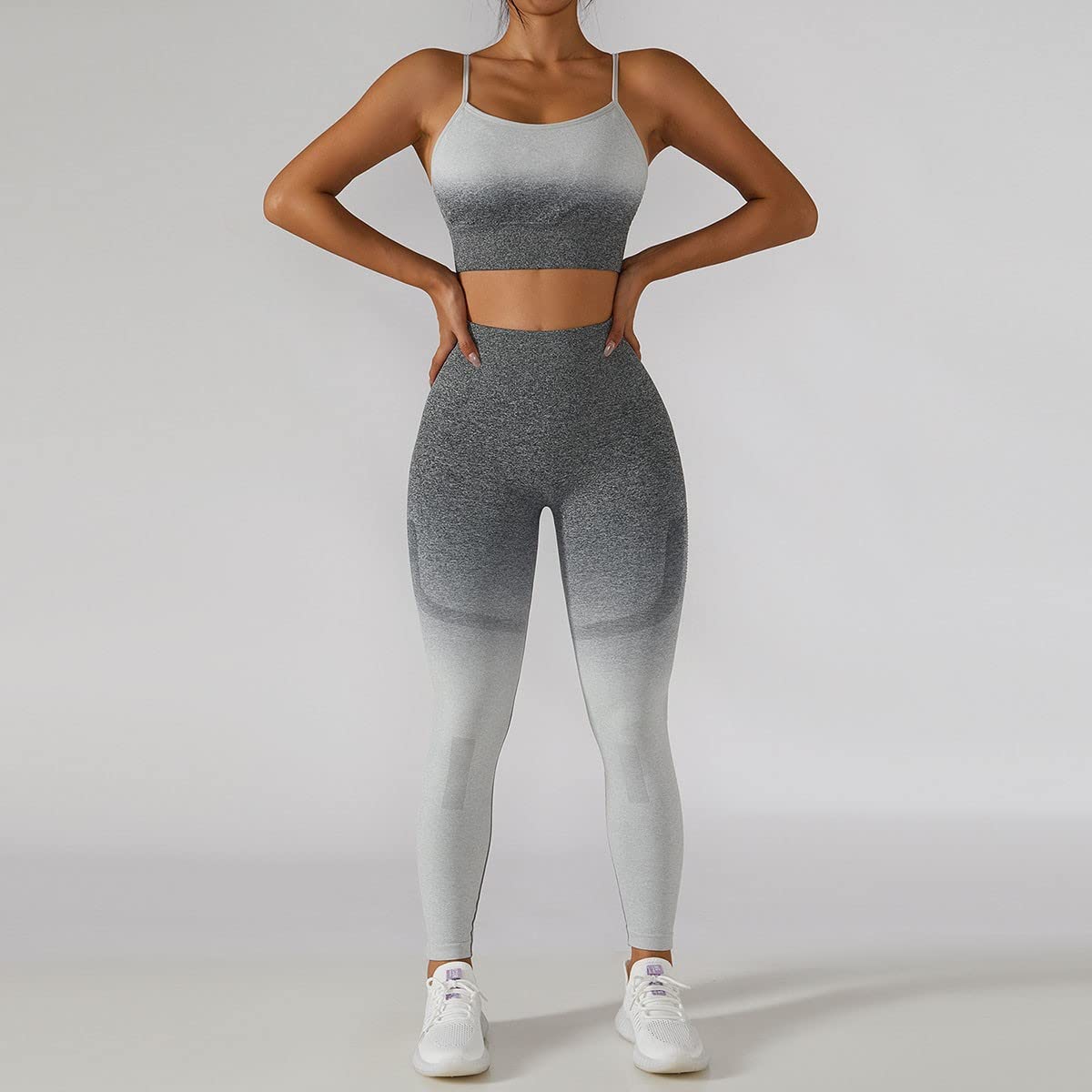 Seamless Bra & Leggings Set - High Waist Yoga Pants & Sports Bra for Women - Workout, Running, Gym, Fitness Activewear - Perfect for Yoga, Pilates & Lounge Wear