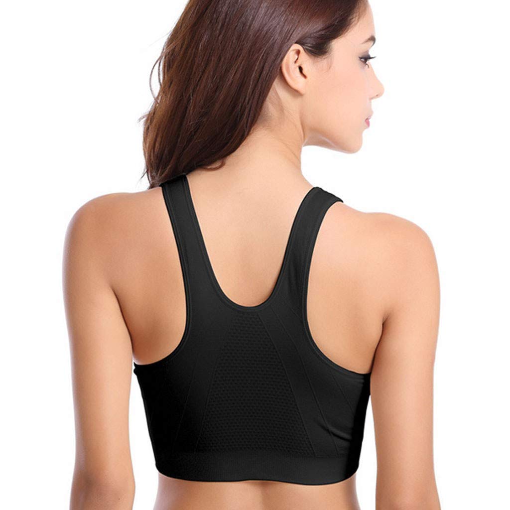 Women's Sports Underwear with Zipper - No Bra Running Vest with Steel Ring, Quakeproof Design for Active Lifestyles | Perfect for Gym, Jogging & Outdoor Workouts