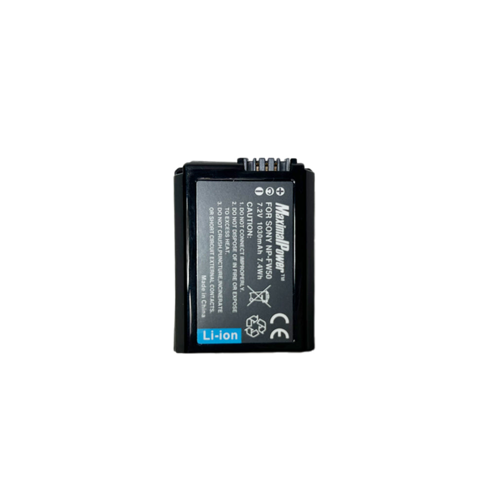 7.2V 1030mAh Replacement Battery for Sony NP-FW50 Digital Camera - Compatible with Sony Alpha DSLR & Mirrorless Cameras - Perfect for Travel Photography & Vlogging