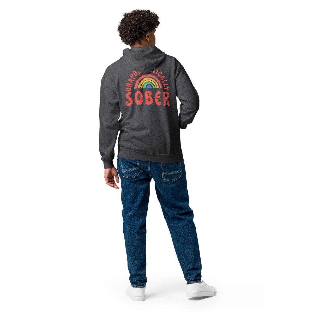 Unisex Heavy Blend Zip Hoodie for Sober Living - Comfortable & Stylish Pullover for Everyday Wear, Gym, and Outdoor Activities