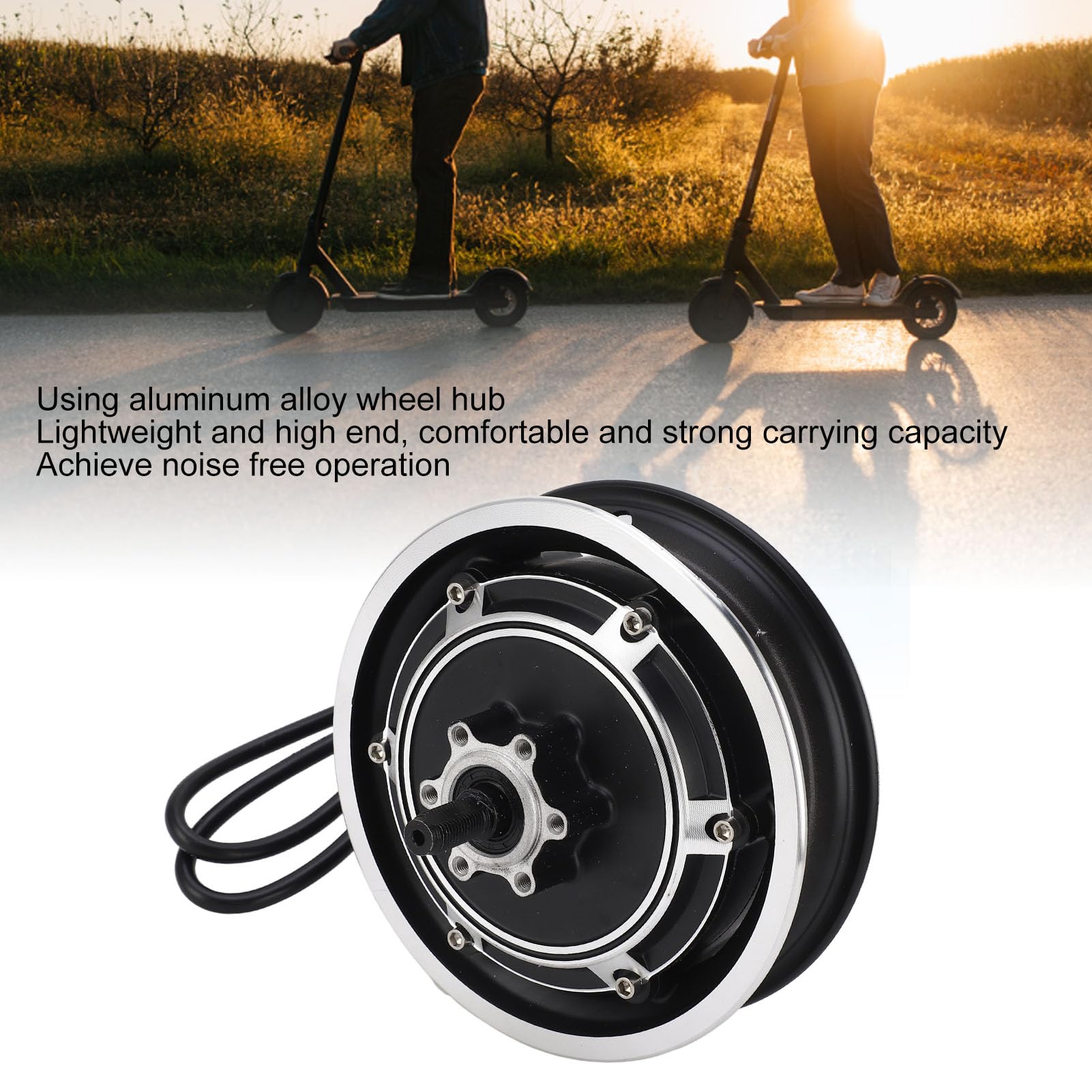 1000W 48V Electric Scooter Motor - High Power Aluminum Alloy Wheel Hub Motor for DIY Electric Bikes - Silent Operation for Commuting, Off-Road & Urban Transportation