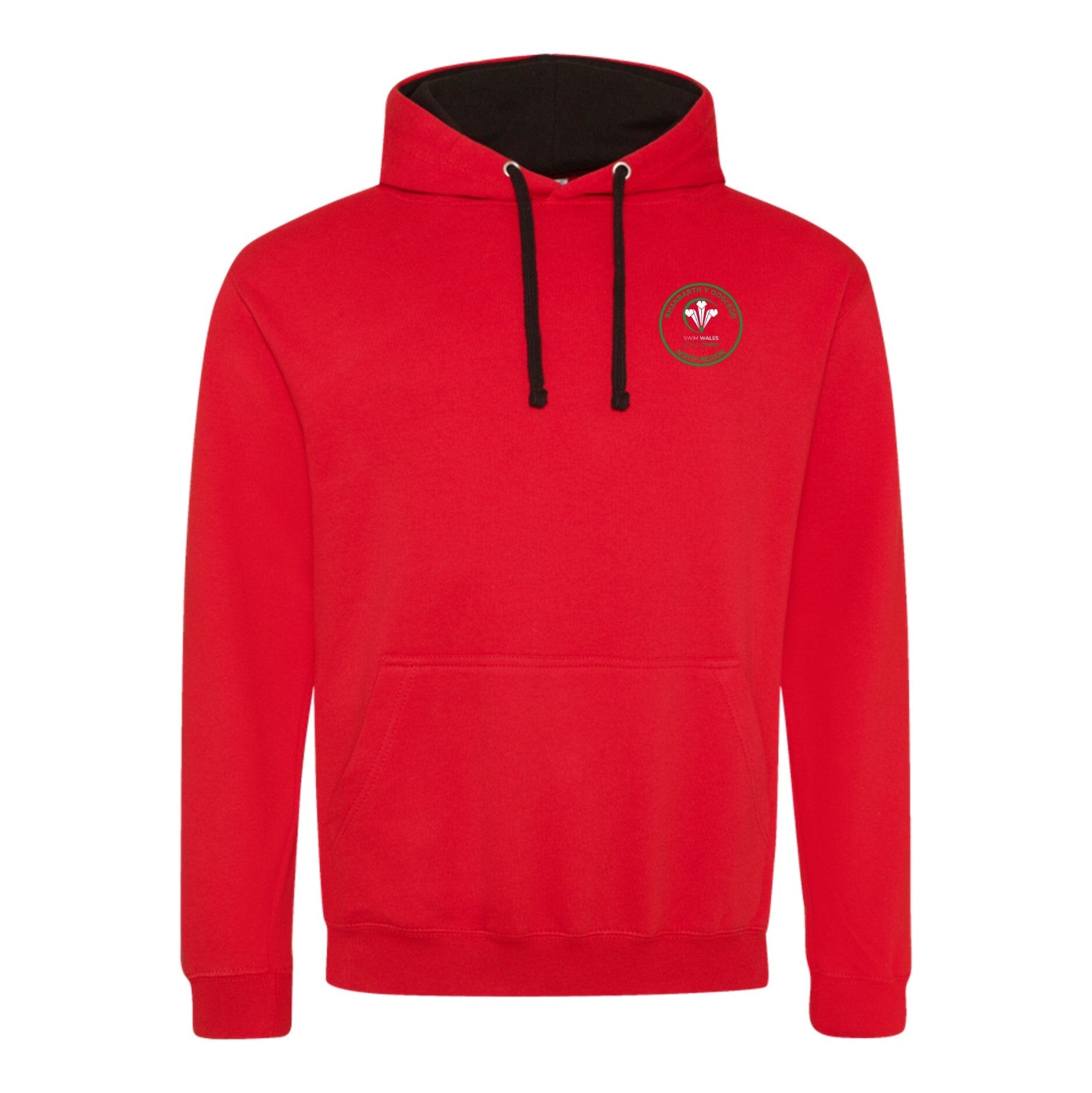 Swim Wales North Region Championships 2023 Hoodie - Red & Black - Perfect for Swimming Competitions & Team Spirit