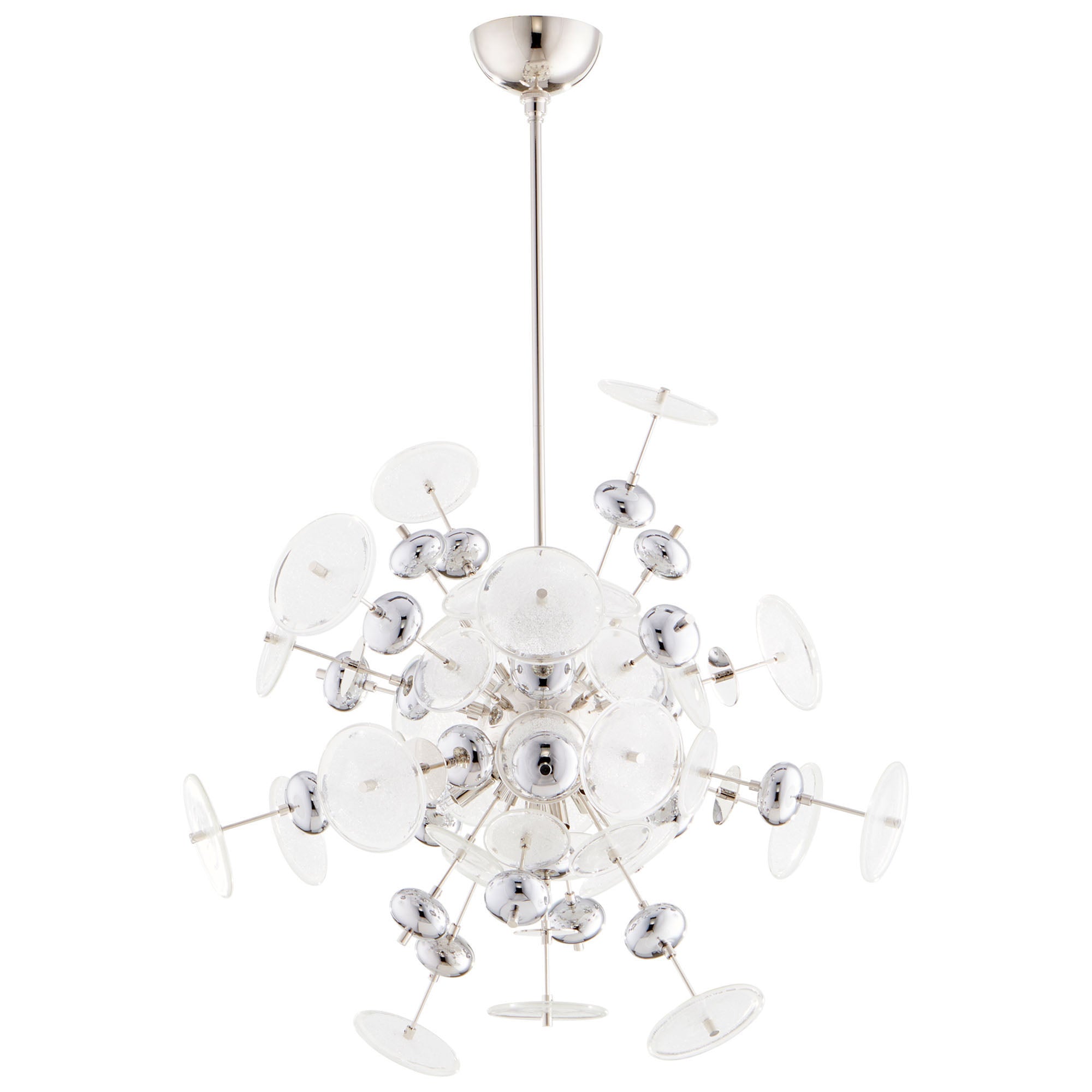 Cyan Design 09681 Avi 10-Light Pendant Chandelier in Polished Nickel - Modern Ceiling Lighting for Dining Room, Kitchen, or Entryway