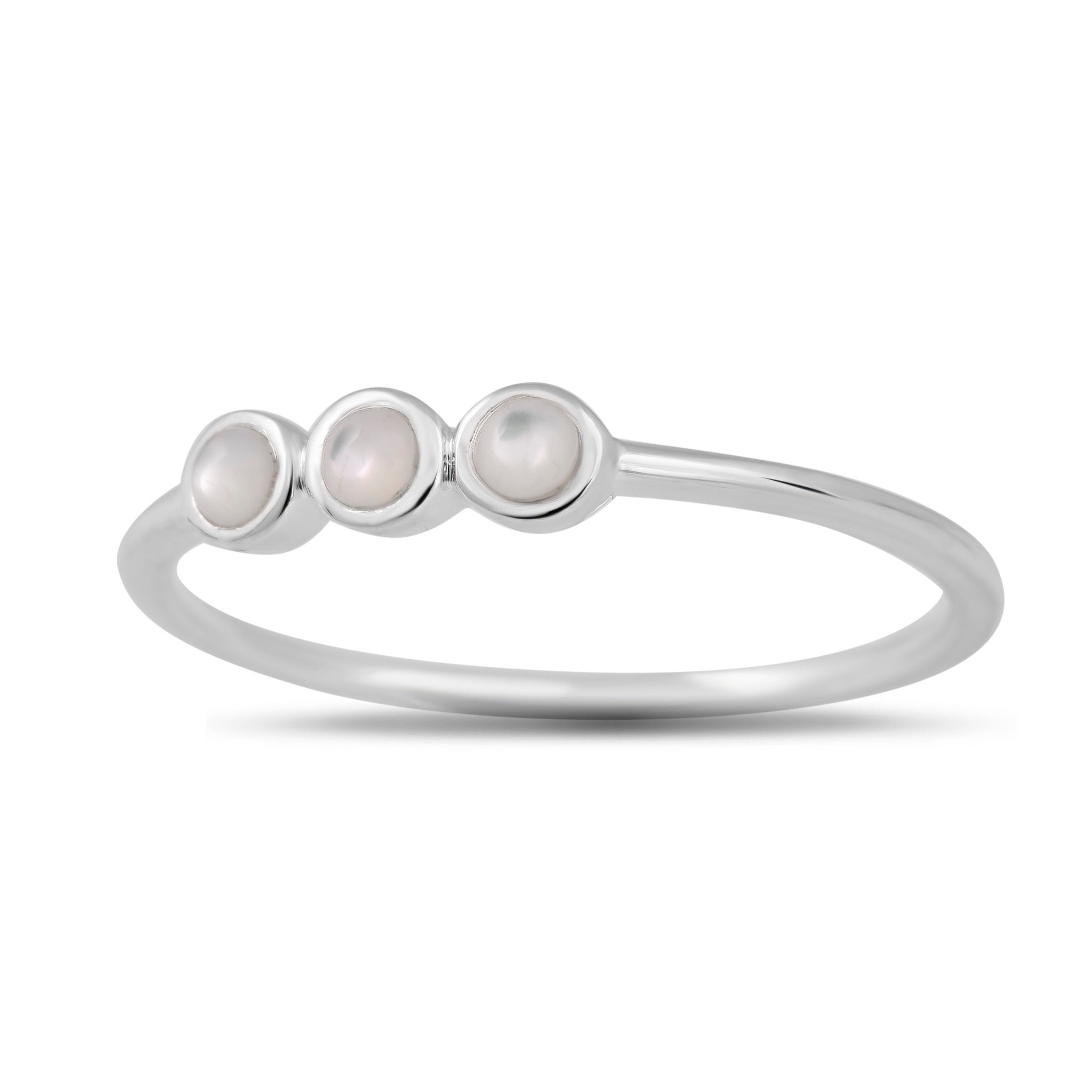Trinity Shell Ring - Elegant Beach Jewelry for Women, Handmade Seashell Ring, Boho Coastal Style Accessory | Perfect for Vacations, Weddings, and Summer Outfits