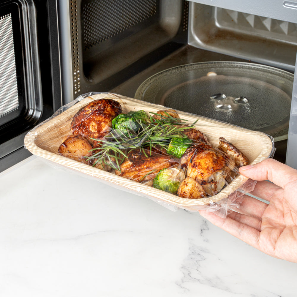 Eco-Friendly Clear Plastic Food Wrap - BPA Free, Microwave Safe, Home Compostable | 12