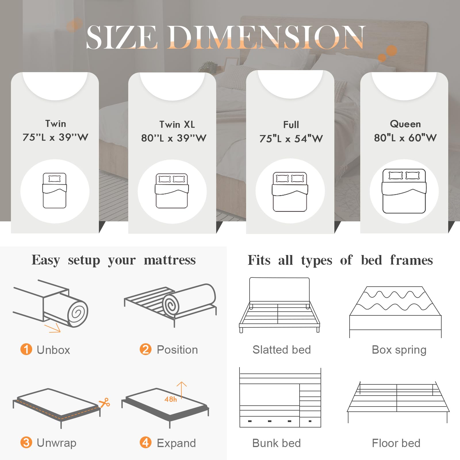 10 Inch Twin Hybrid Mattress - Medium Firm Innerspring with Breathable Foam & Pocket Coils for Motion Isolation - Bed in a Box for Guest Rooms, Kids' Rooms & Small Spaces