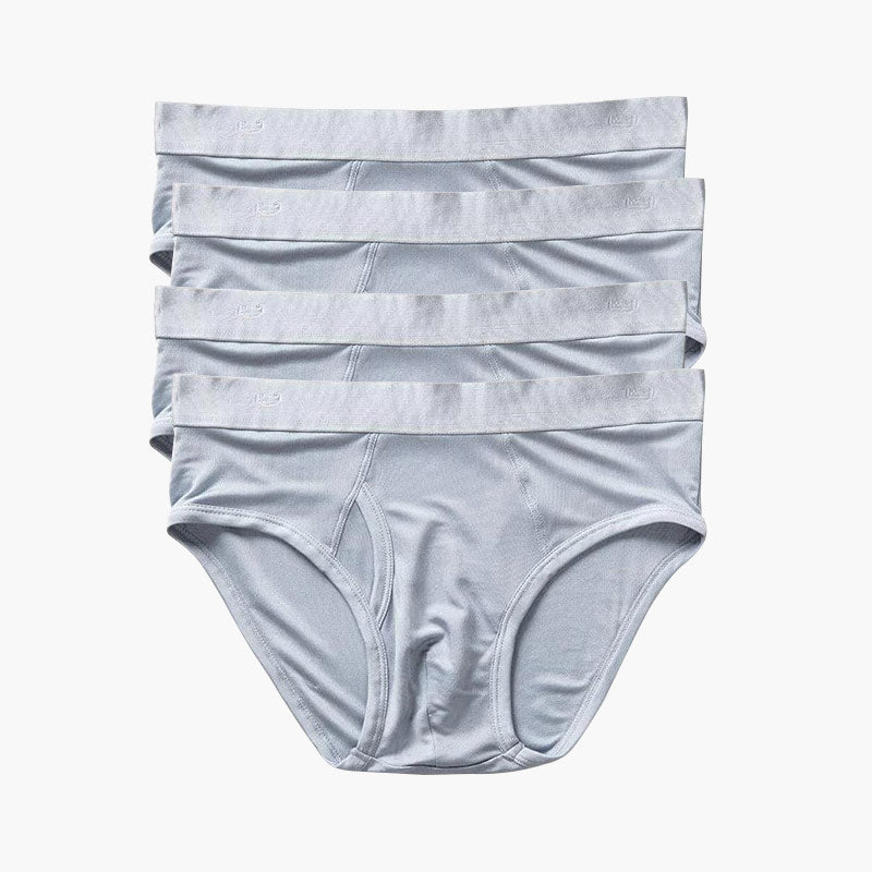 4Pcs Men's Silk Knitted Briefs - Soft Breathable Underwear for Daily Comfort & Lounge Wear - Perfect for Home, Travel & Gift Giving