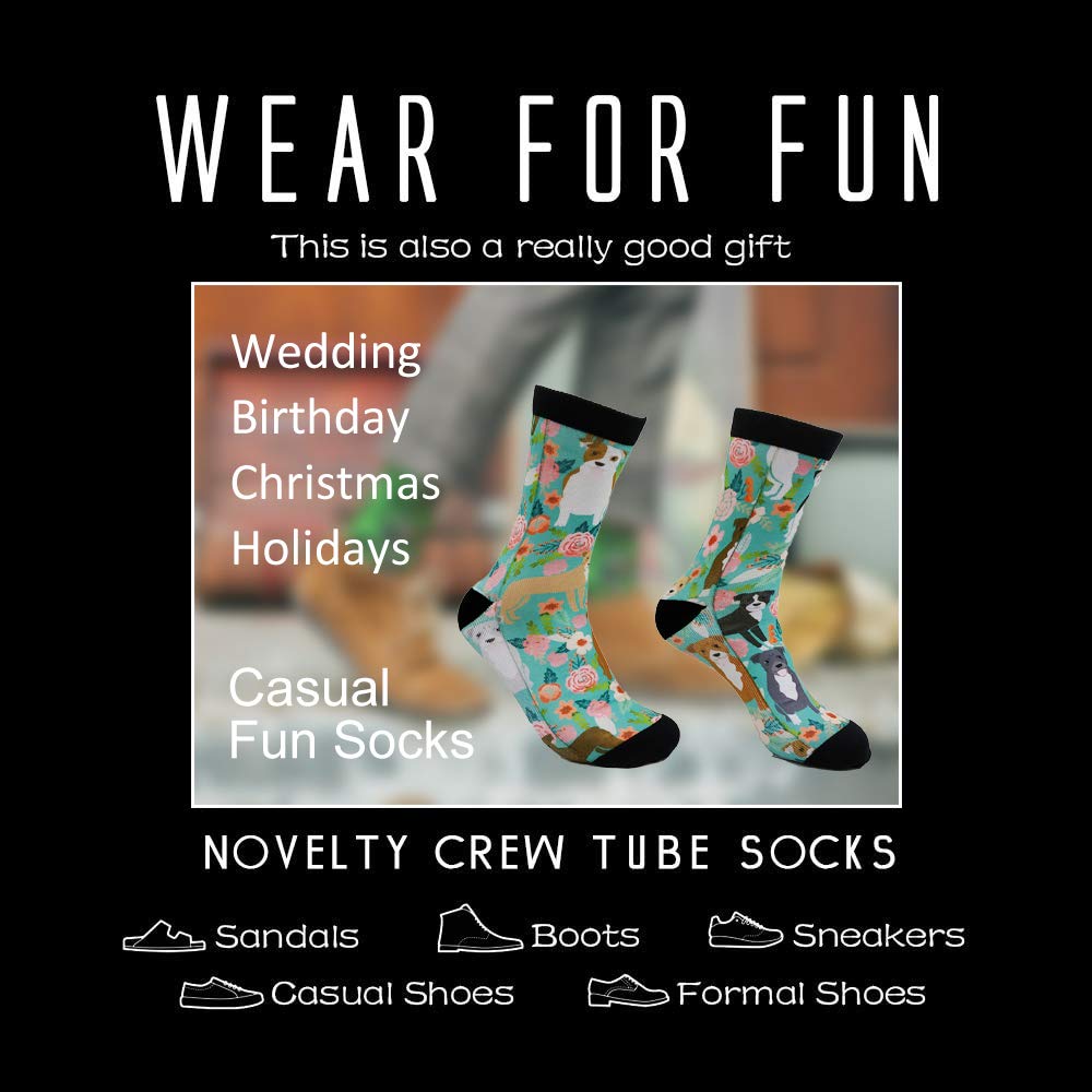 YISHOW Funny Crazy Novelty Crew Socks for Men & Women - Cool & Comfortable Socks for Everyday Wear, Gifts, and Costume Parties