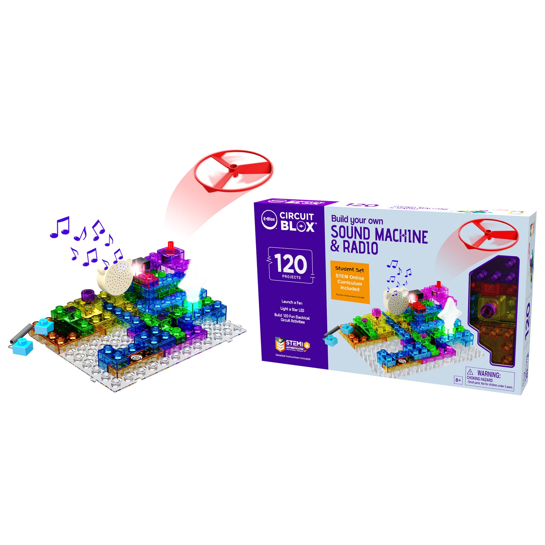 E Blox Circuit Blox Student Set - 120 STEM Projects for Kids, Educational Science Toy for Learning Electronics & Engineering - Perfect for Classroom, Homeschool & STEM Activities