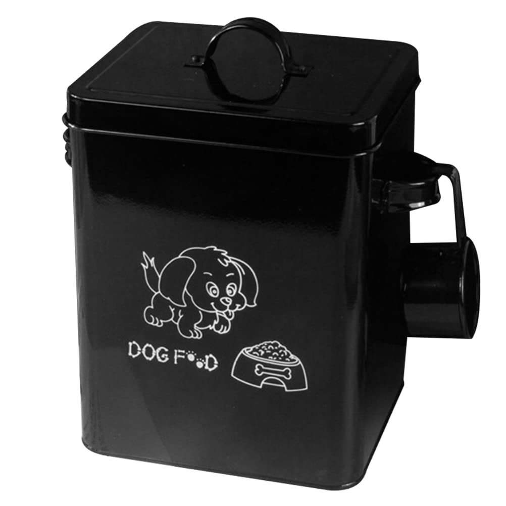 Zerodeko Airtight Pet Food Storage Container with Lid - Large Capacity Dog & Cat Food Bin for Freshness - Perfect for Kitchen, Pantry, or Pet Feeding Area (Black)