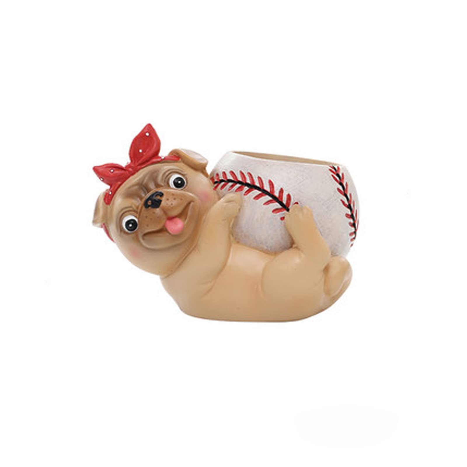 YXGLL Creative Puppy Cute Small Flower Pots - Multi-Personality Cartoon Home Decor for Micro-Landscape - Perfect for Desk, Office, Living Room & Garden Decoration (Baseball Design)