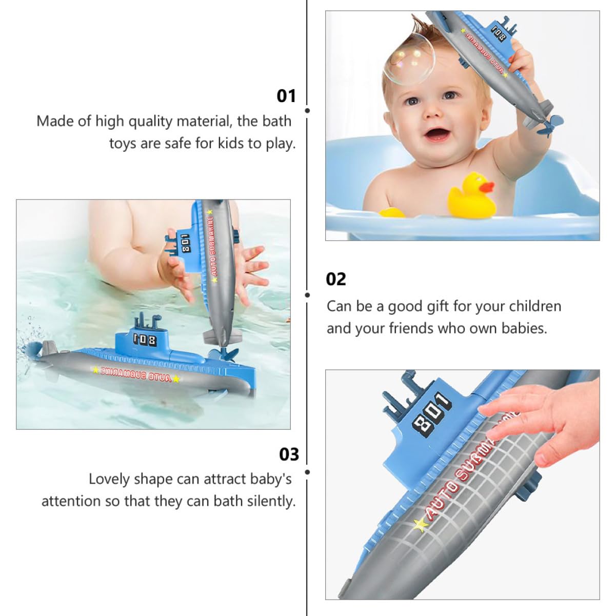 KICHOUSE 2 Pack Bath Toys for Kids - Fun Water Swimming Pool Toys, Floating Bath Time Play Set for Toddlers & Babies (Blue) - Perfect for Bathtub, Pool Parties & Summer Water Play