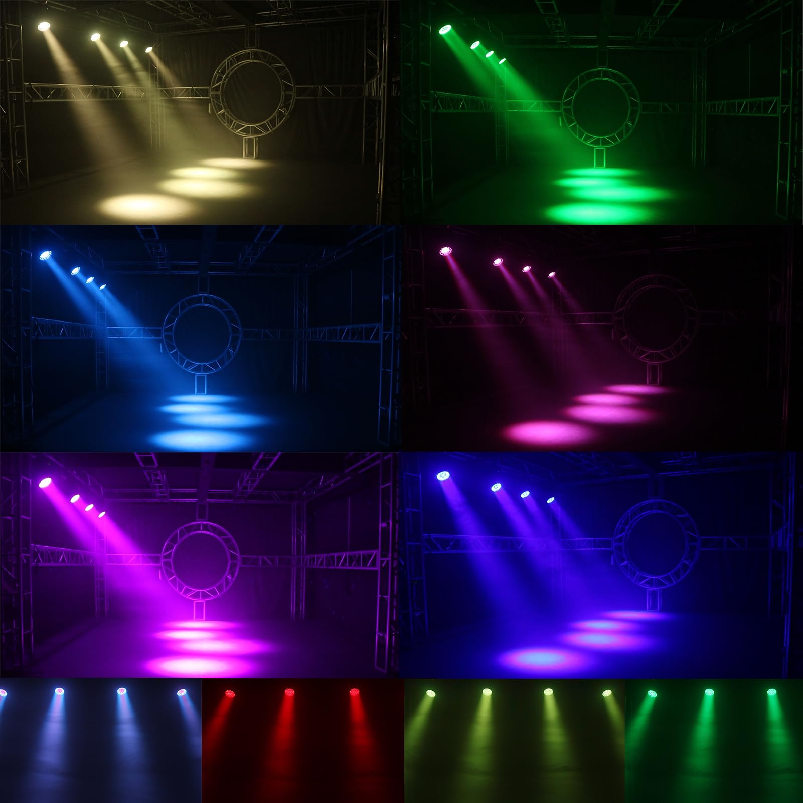 SHEHDS 19x15W RGBW 4-in-1 Moving Head LED Light - Beam/Wash/Zoom Effects, DMX512 & Sound Control for DJ Stage Lighting - Perfect for Parties, Weddings, Nightclubs & Professional Events (1 Pack)