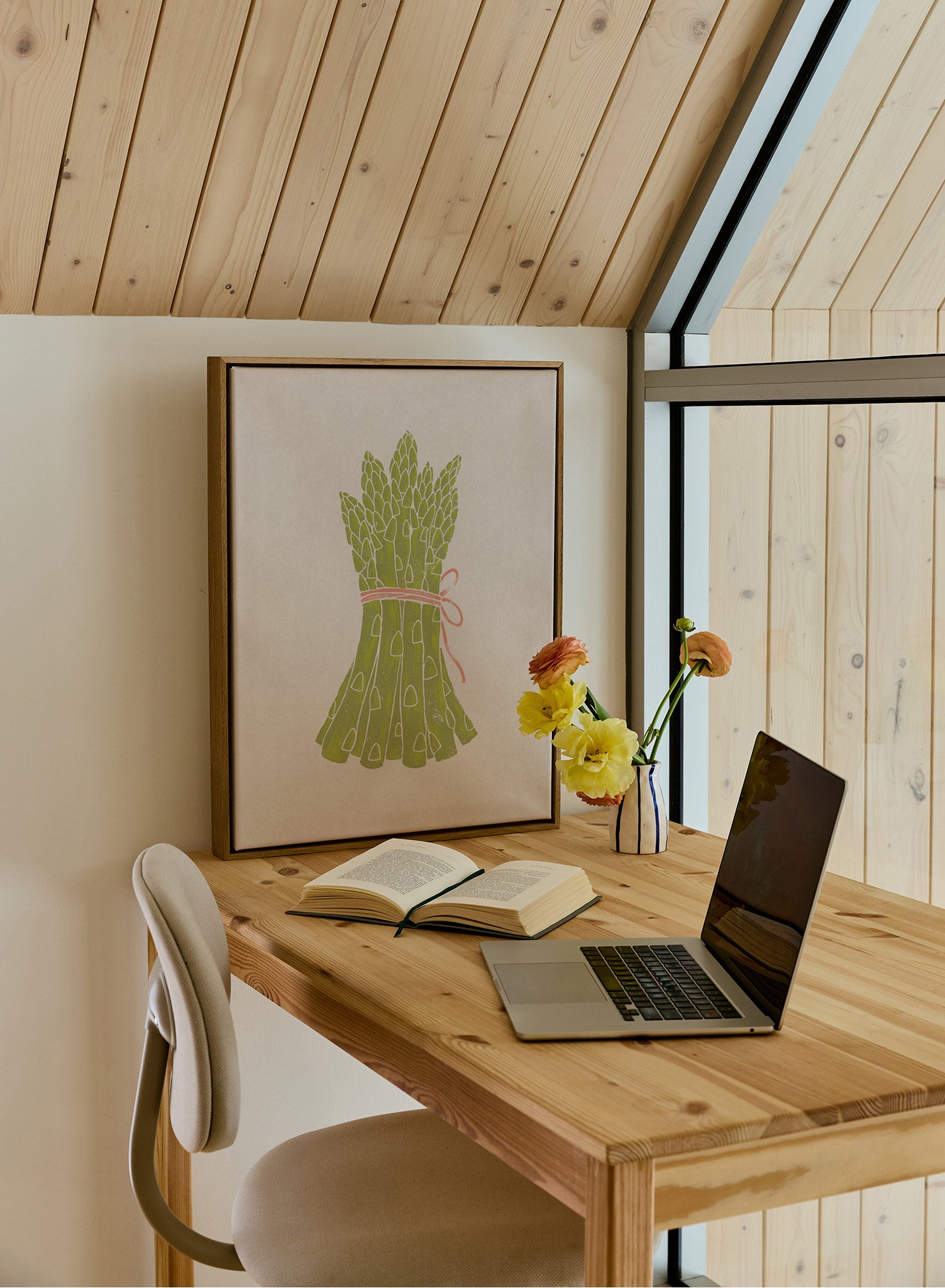 Stylish Asparagus Duotone Print Canvas Wall Art - Perfect for Living Room, Bedroom & Office Decor