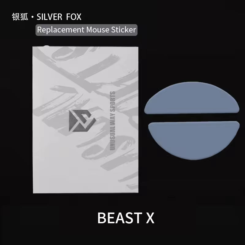 Unusual Way Sports Silver Fox Mouse Skates - WLmouse Beast X Gaming Mouse Feet for Smooth Gliding | Perfect for FPS, MOBA & Esports Gaming